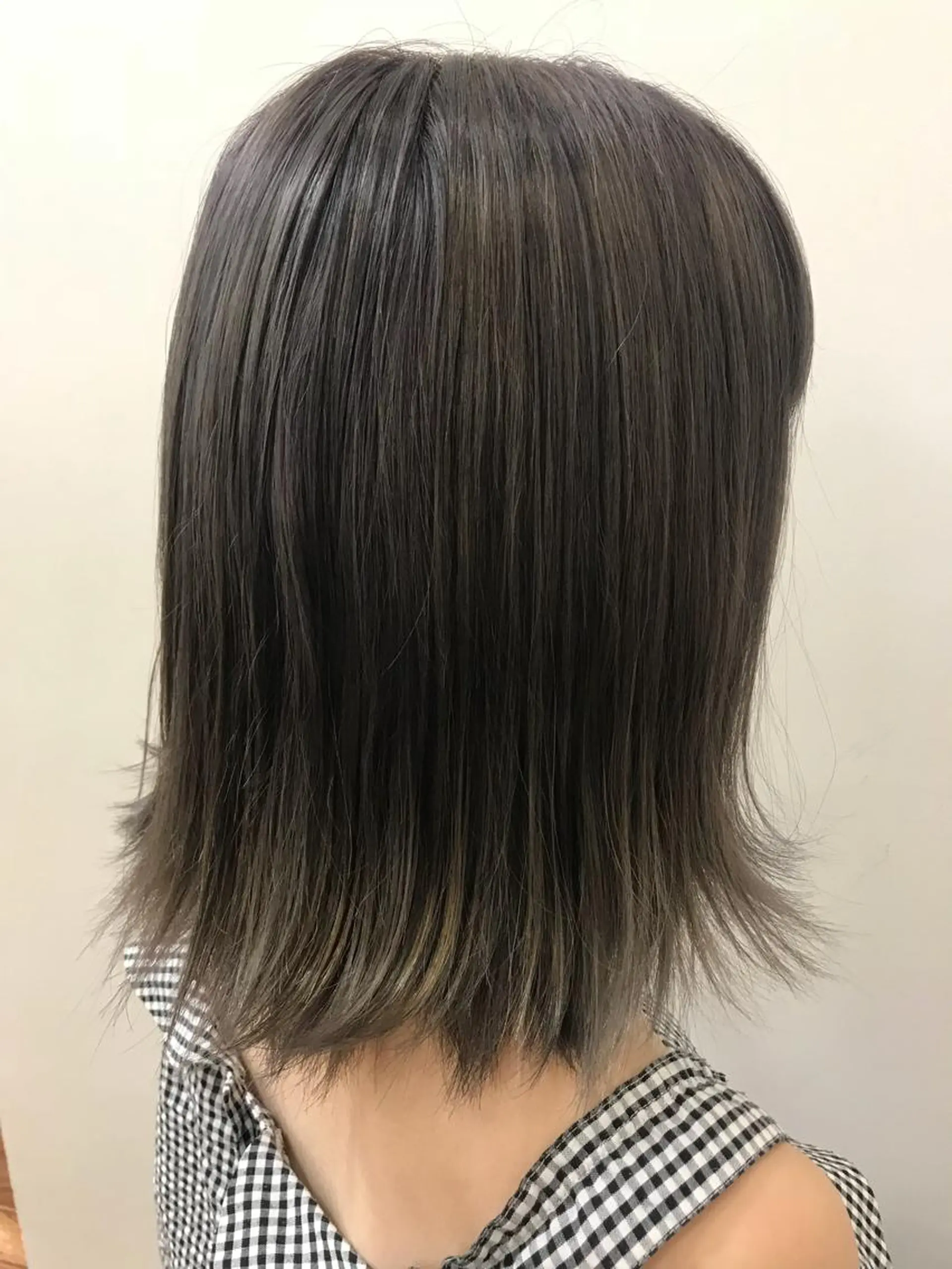 ミディアム カラー 縮毛矯正 トリートメント 半個室サロン/透明感 /艶髪♡岸上 温♡のヘアスタイル