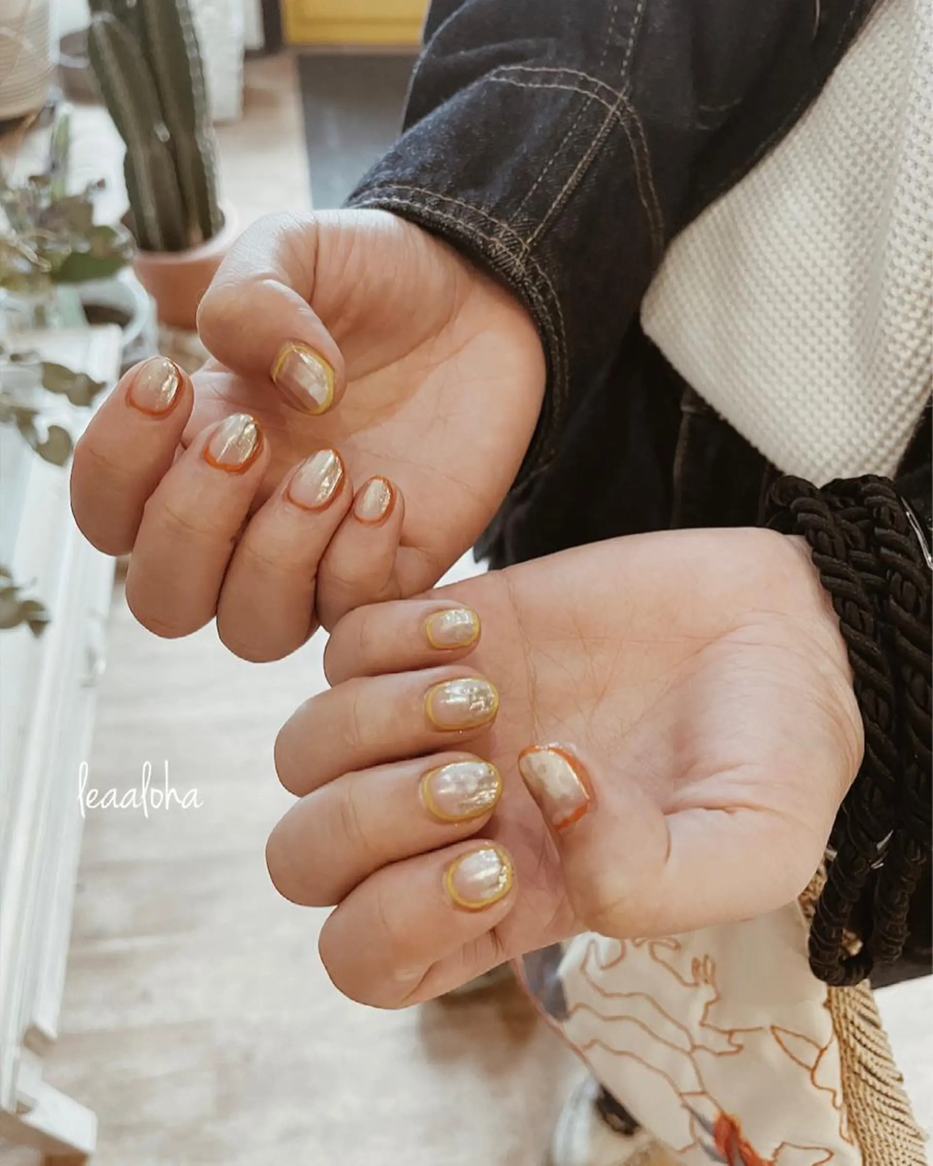 ネイル グラデーション ミラーネイル ショートネイル 春ネイル 夏ネイル ハンドネイル フットネイル leaaloha byBROWN HAIR所属・レアアロハ宇都宮 /ネイル.メンズ脱毛のネイルデザイン