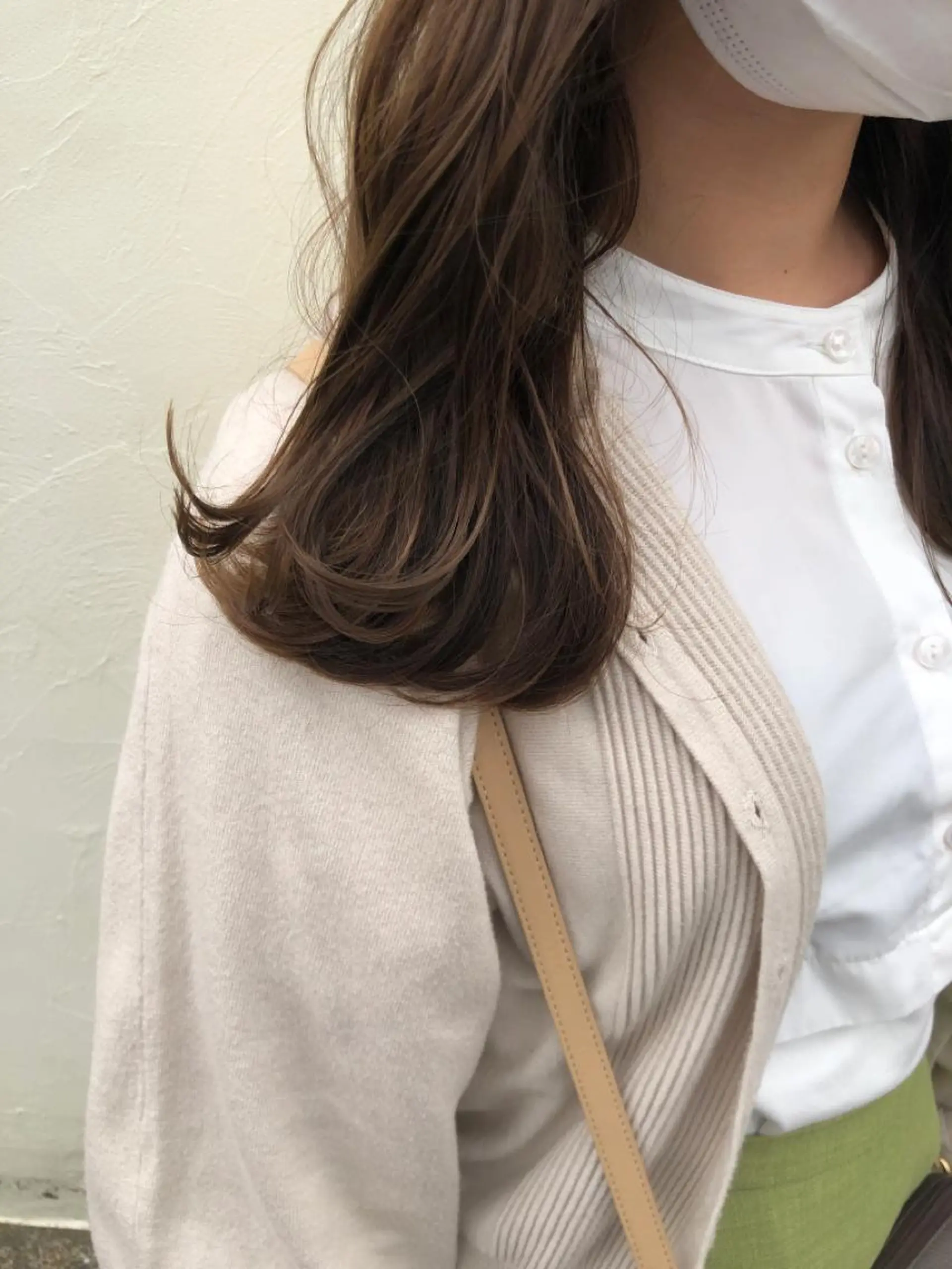 セミロング カラー パーマ ヘアアレンジ グレージュ 【ツヤ髪美容師】 ツダケイスケのヘアスタイル