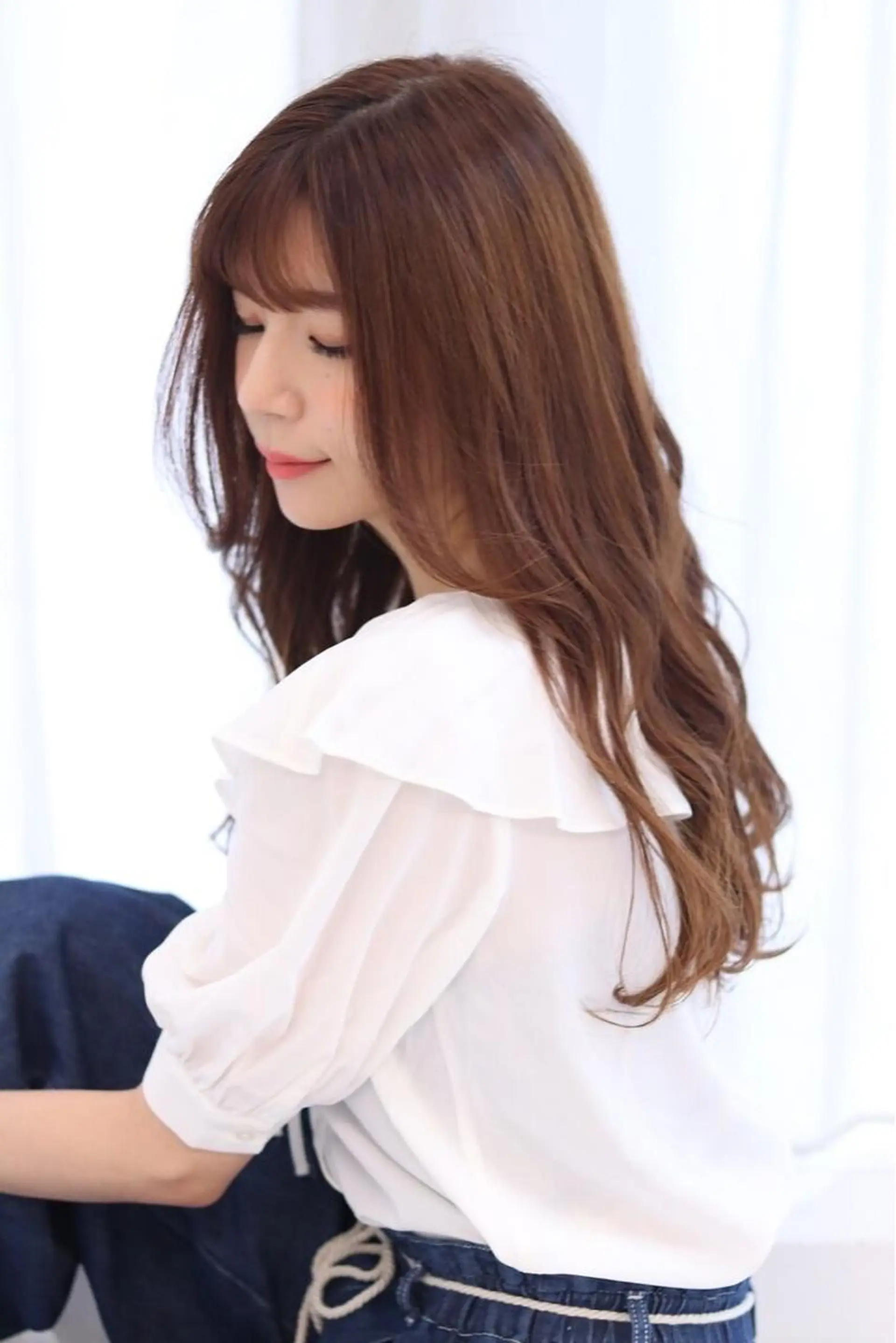 ロング 及川まき 　オリーブ グレージュカラー♪のヘアスタイル