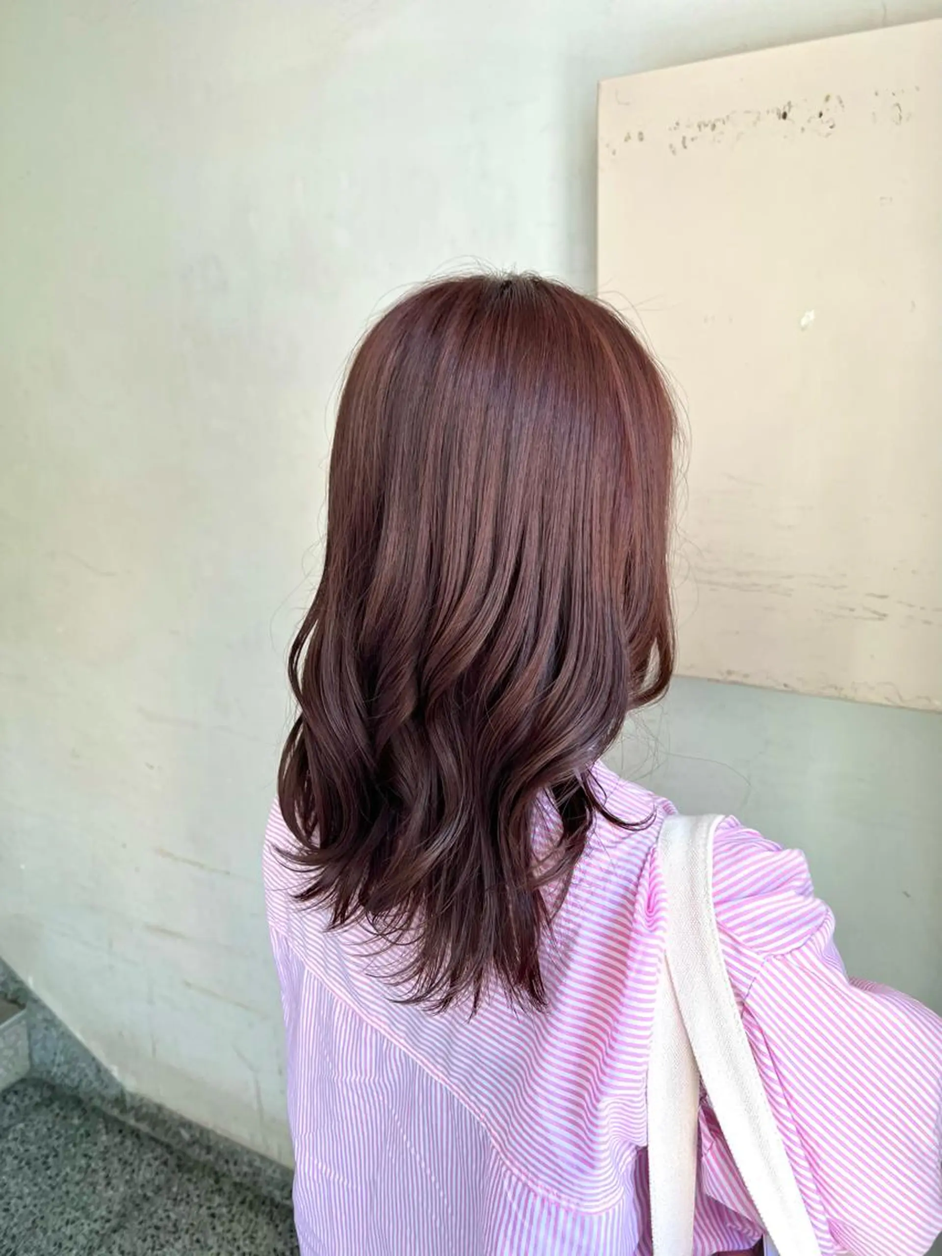 セミロング ピンクブラウン 表参道/ハイライト /tsumugiのヘアスタイル