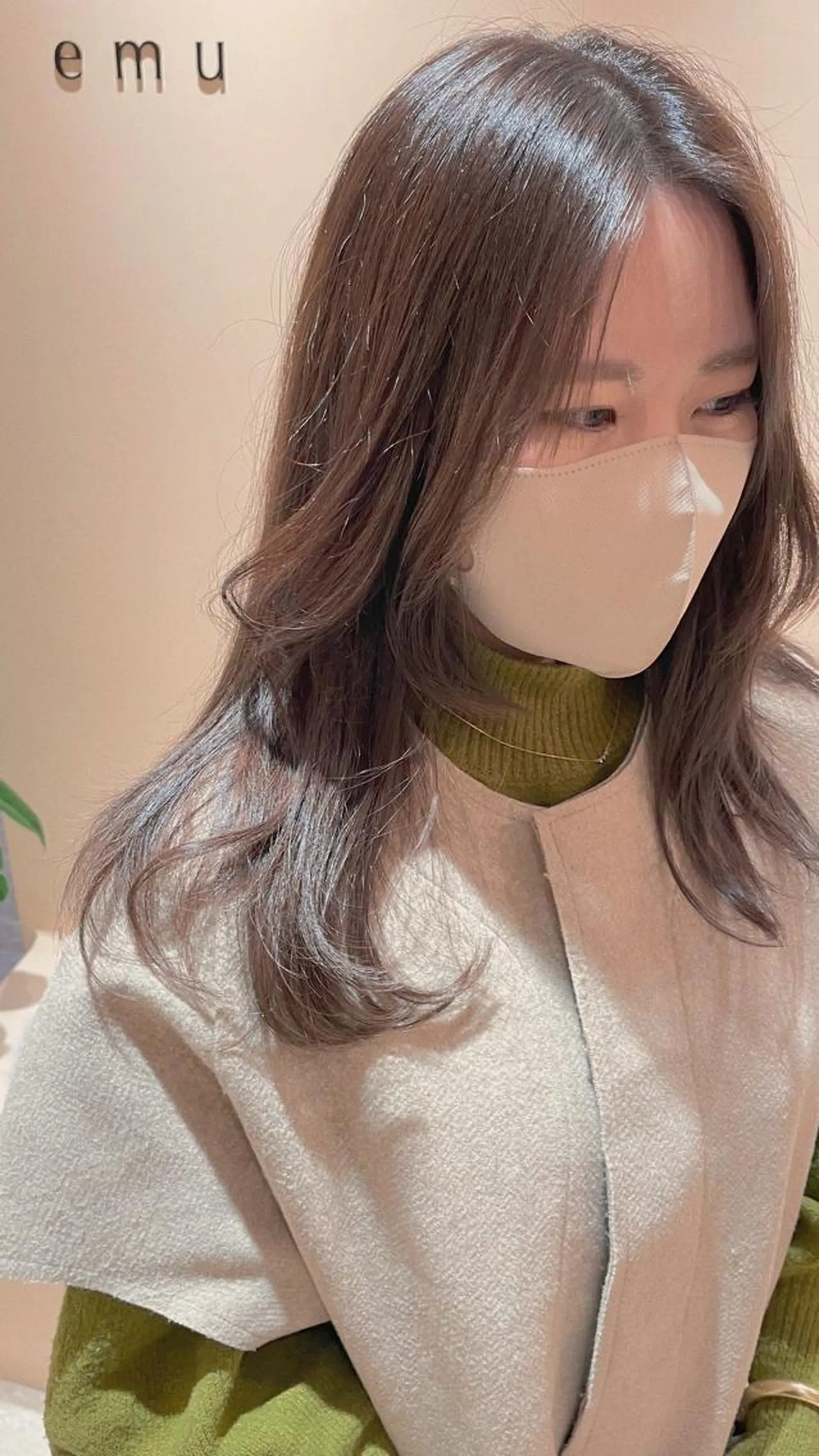 セミロング カラー ベージュカラー 長井 徹行のヘアスタイル