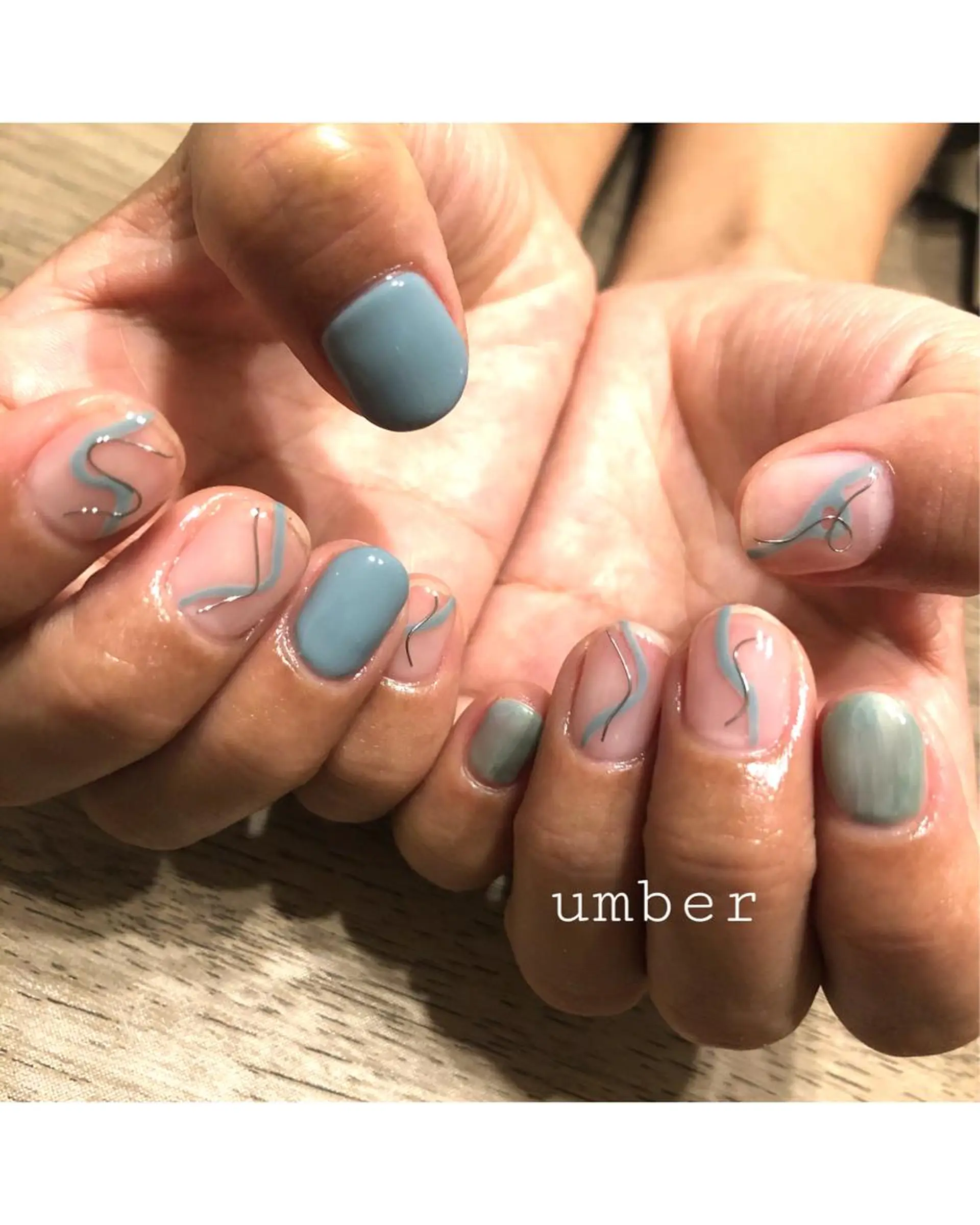 ネイル クリアネイル フットネイル フレンチネイル グラデーション マグネットネイル ハンドネイル umber 三茶1分のネイルデザイン