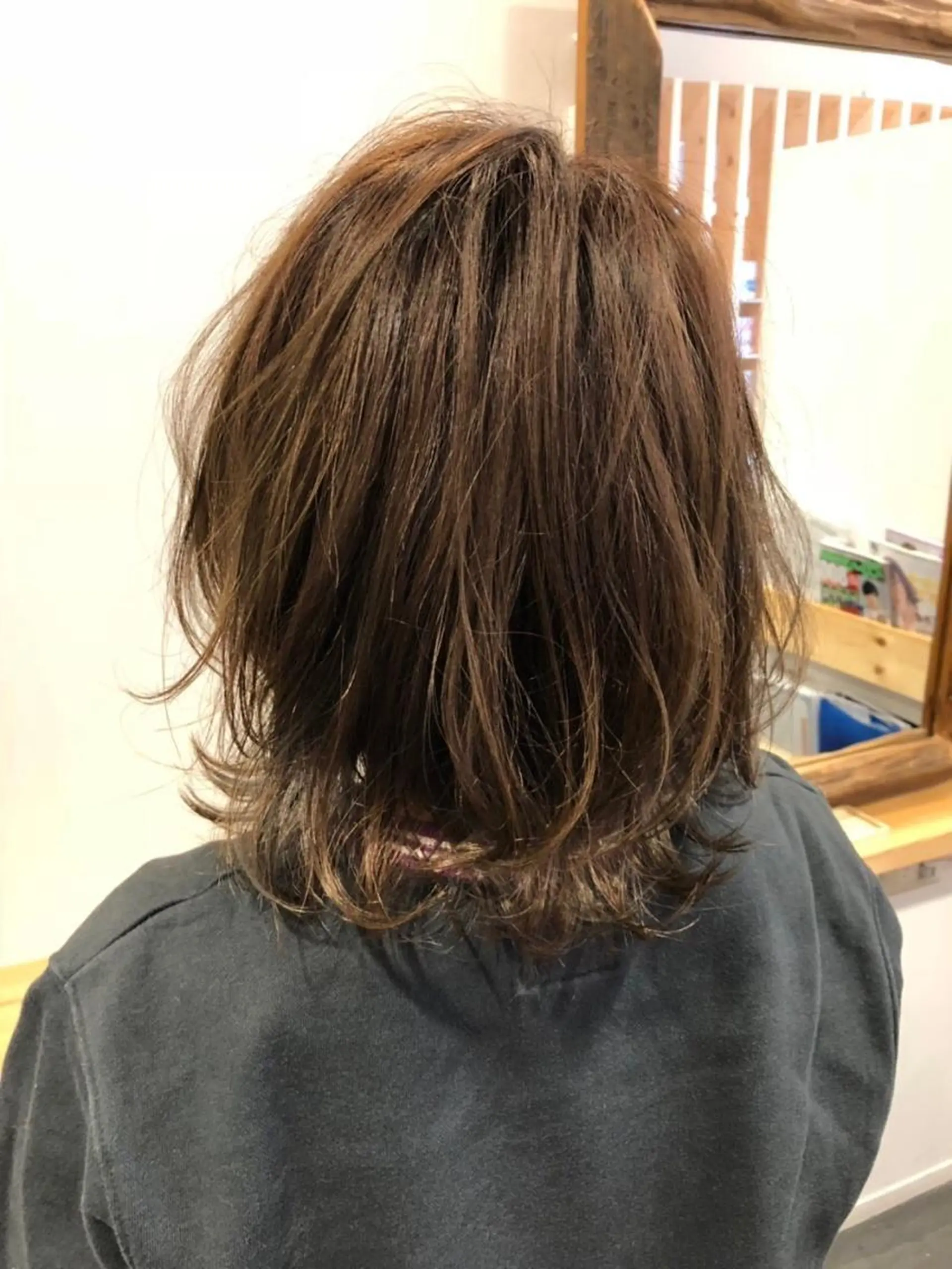 ミディアム パーマ 髪質改善 十河　勇作のヘアスタイル