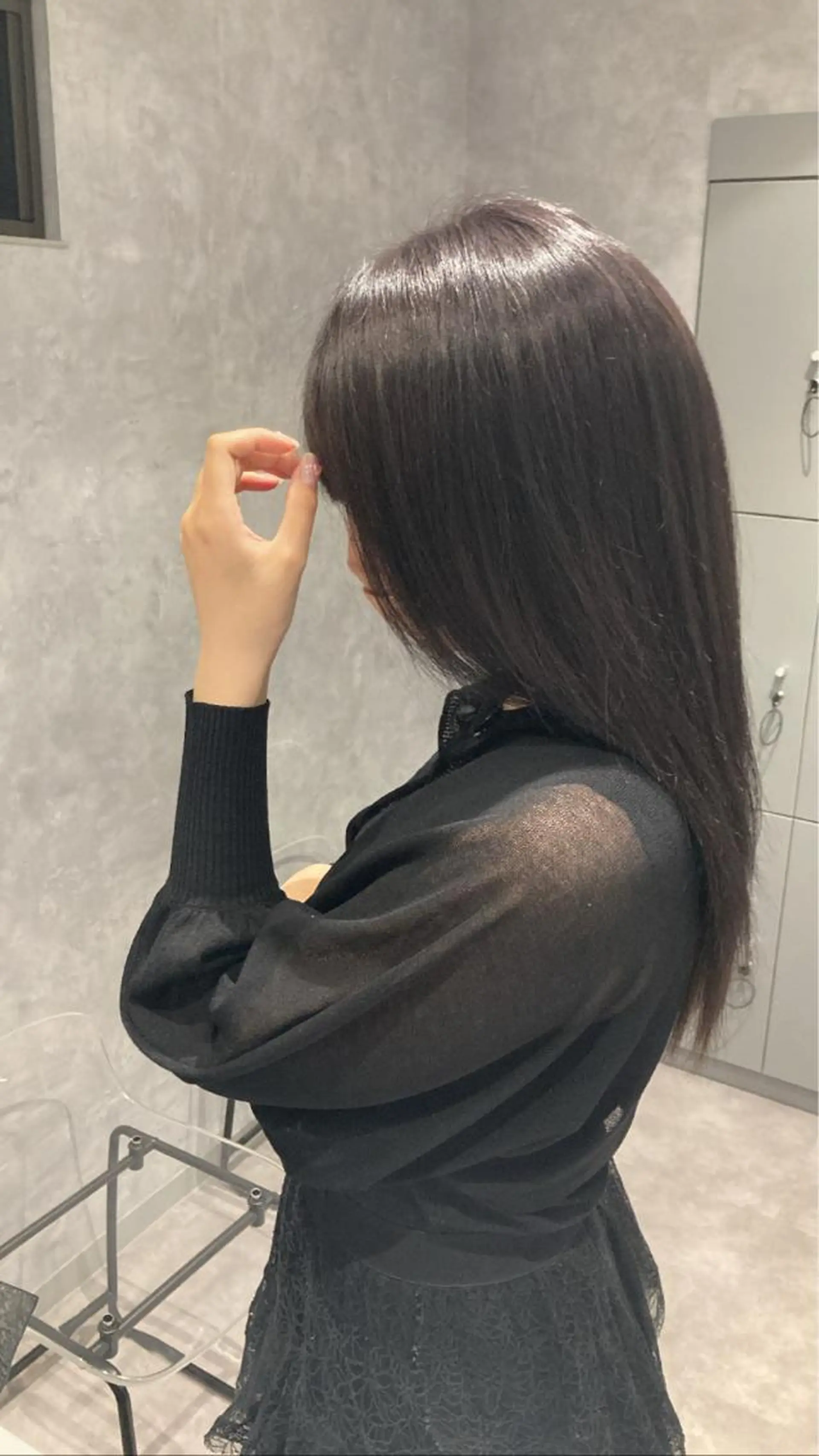 カラー ブラウンカラー ラベンダーカラー HEDI所属・茨木 まひろのヘアスタイル