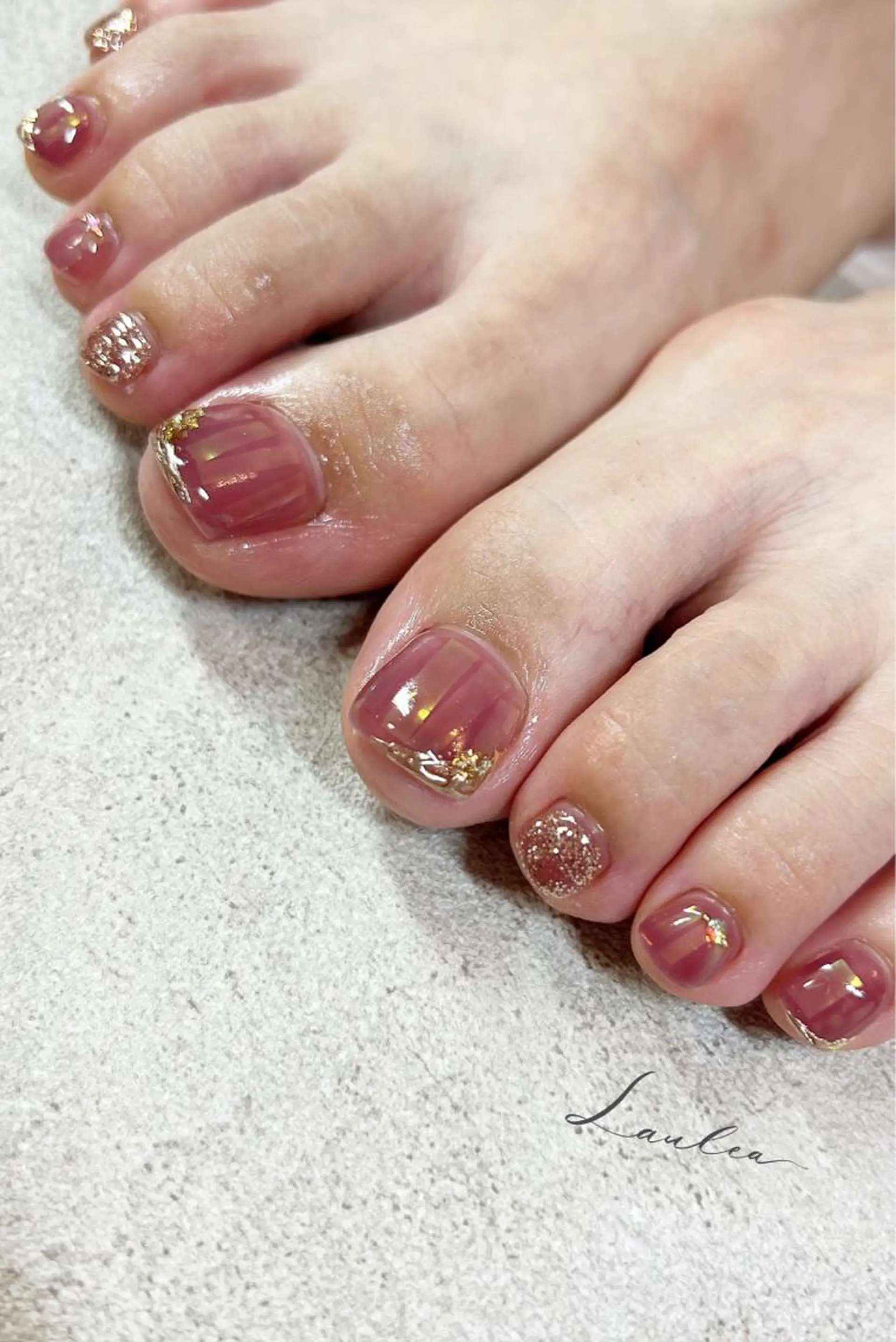 ネイル フットネイル 韓国ネイル フットネイル nail salon Lauleaのネイルデザイン