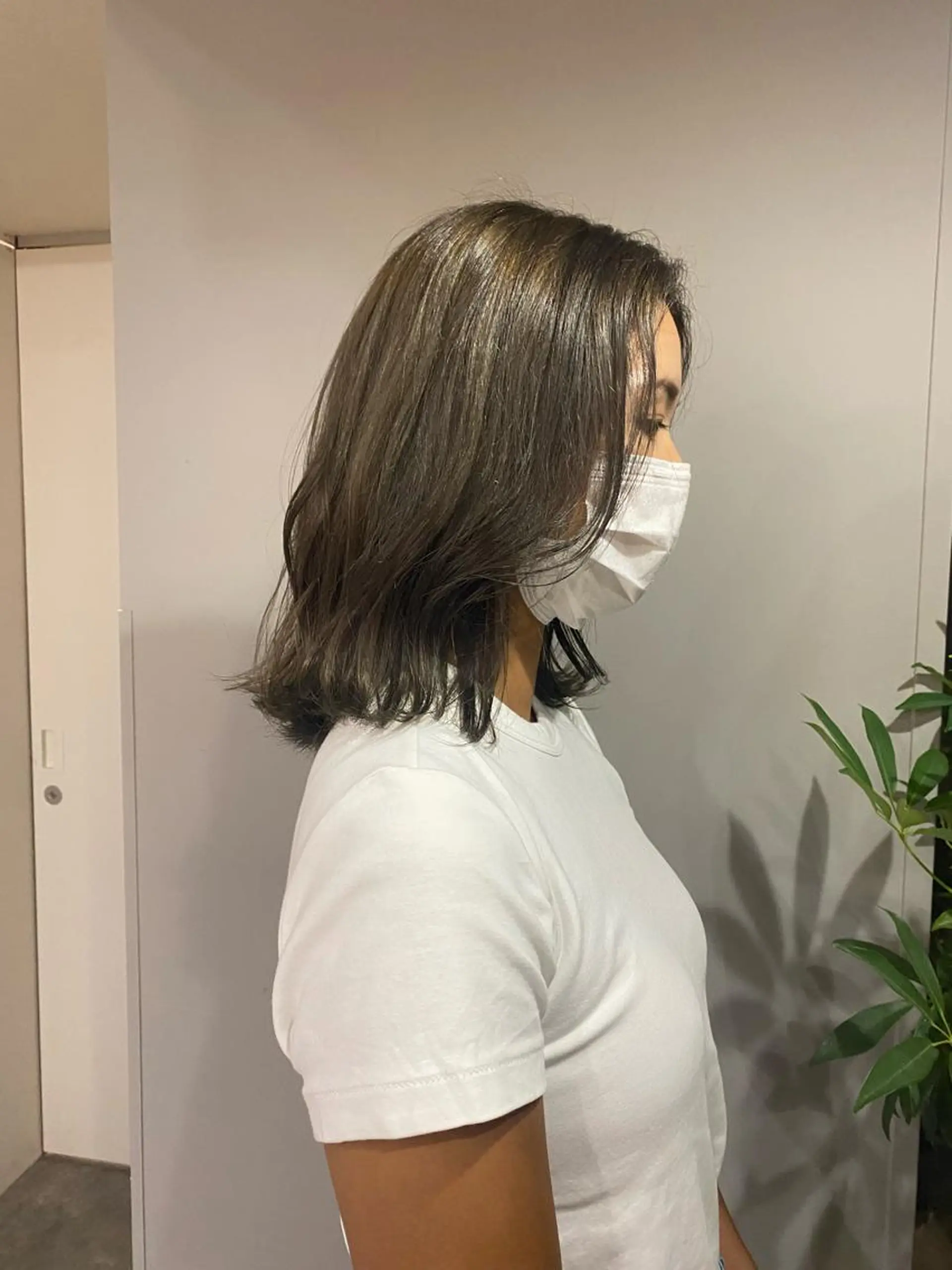 ミディアム カラー ヘアアレンジ ブリーチ ヘアカラー ボブ /ニュアンス/ satomi🧸💖のヘアスタイル