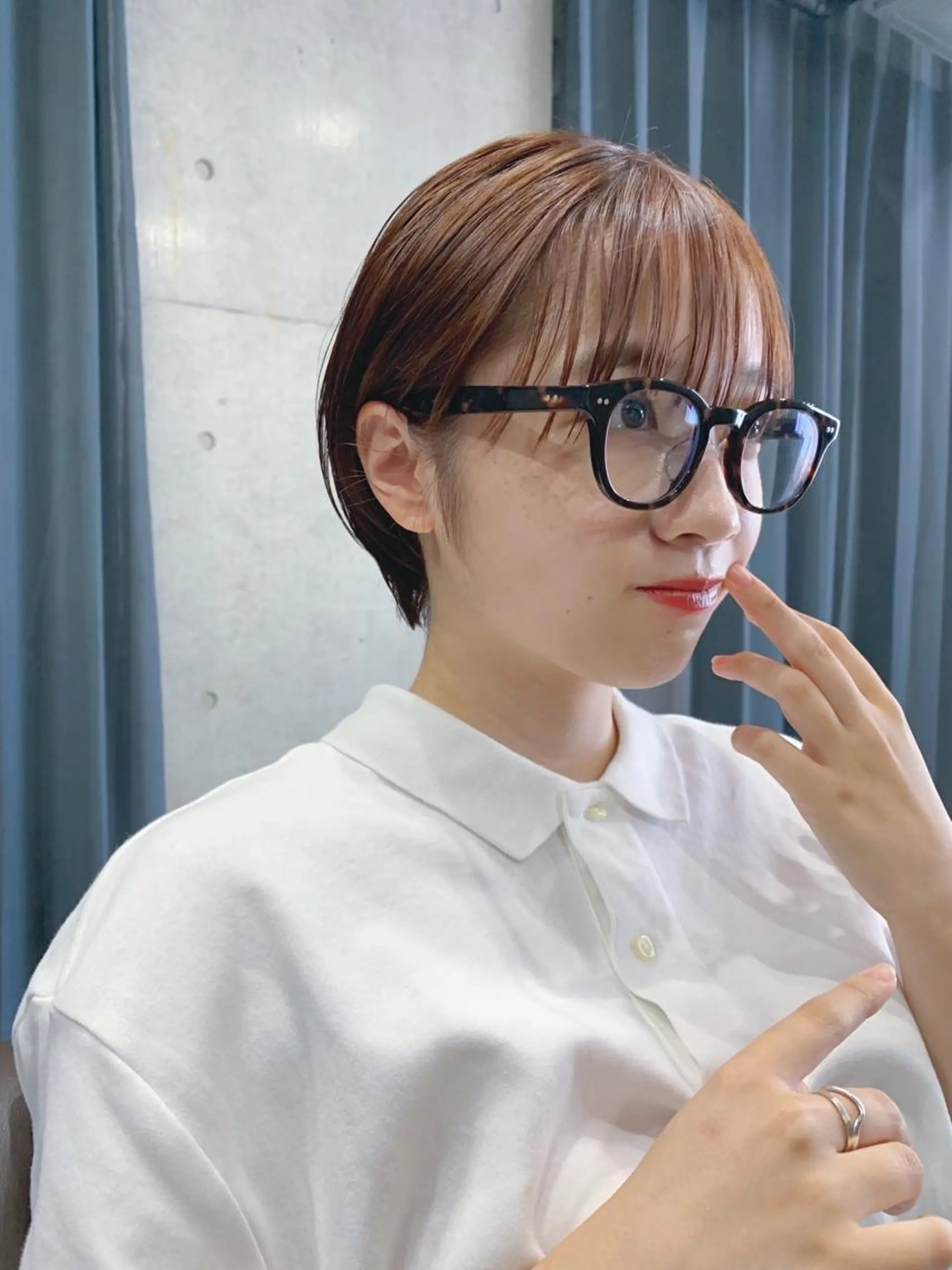 ショート カラー ボブパーマコテ巻き風 パーマNo1深江秀平のヘアスタイル