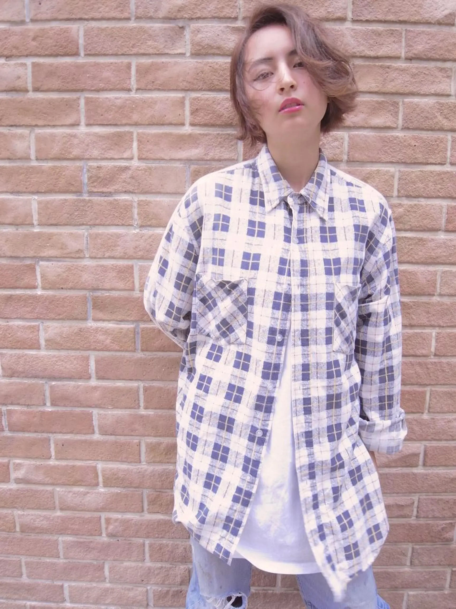 ショート カラー アッシュ ベージュカラー 透明感カラー 北條 優輝のヘアスタイル