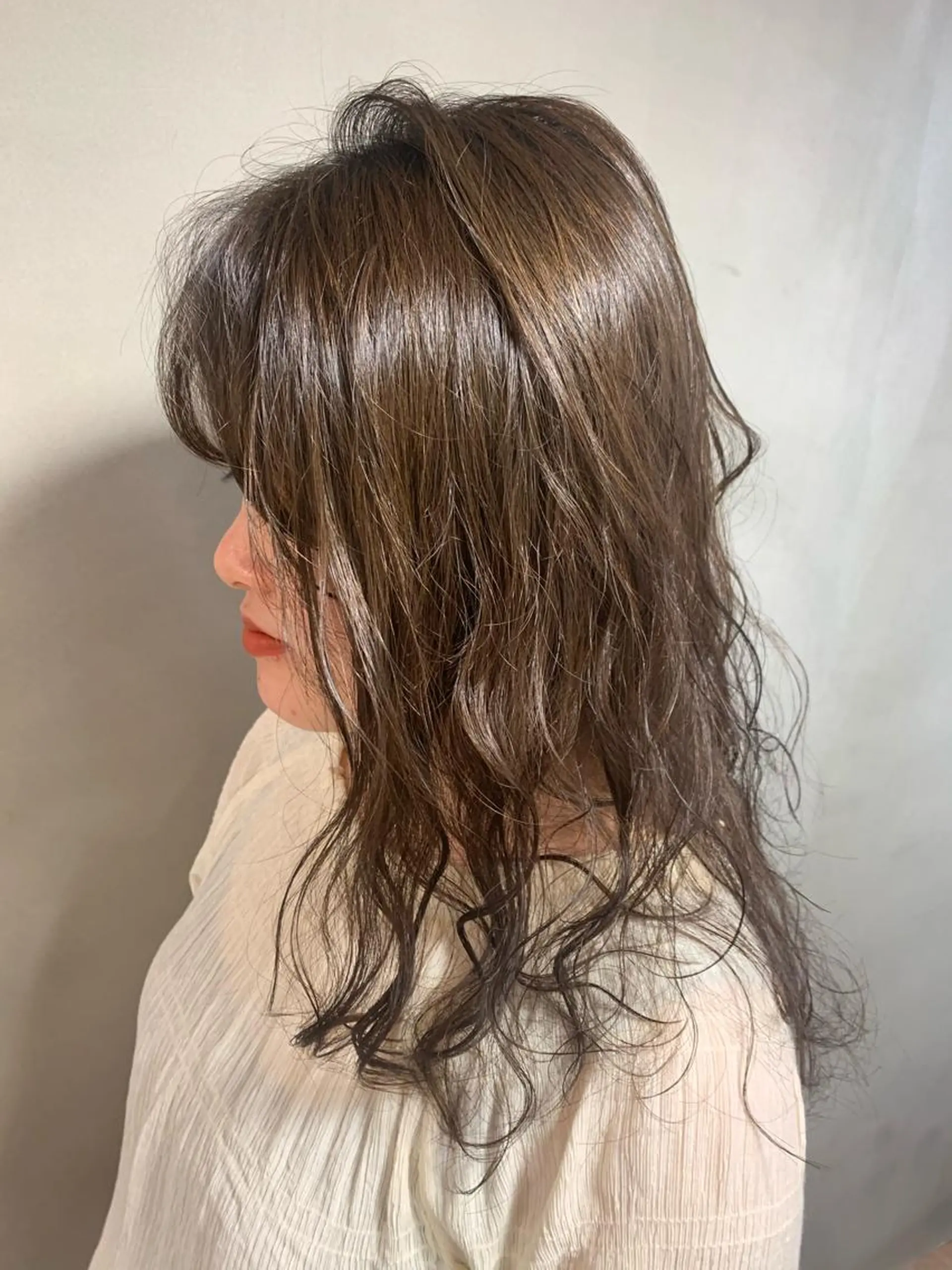 ロング カラー パーマ デジタルパーマ GO TODAY  SHAIR SALON 梅田NU茶屋町店所属・田中成美/レイヤー カット/透明感カラーのヘアスタイル