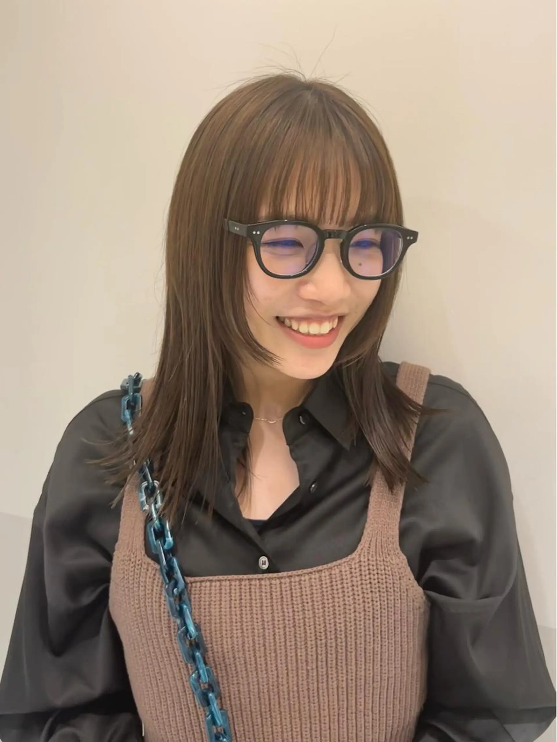 ミディアム 似合わせカット カット ヘアカラー トリートメント SALOWIN川崎所属・似合わせレイヤー/ 美髪縮毛矯正/ミナエのヘアスタイル