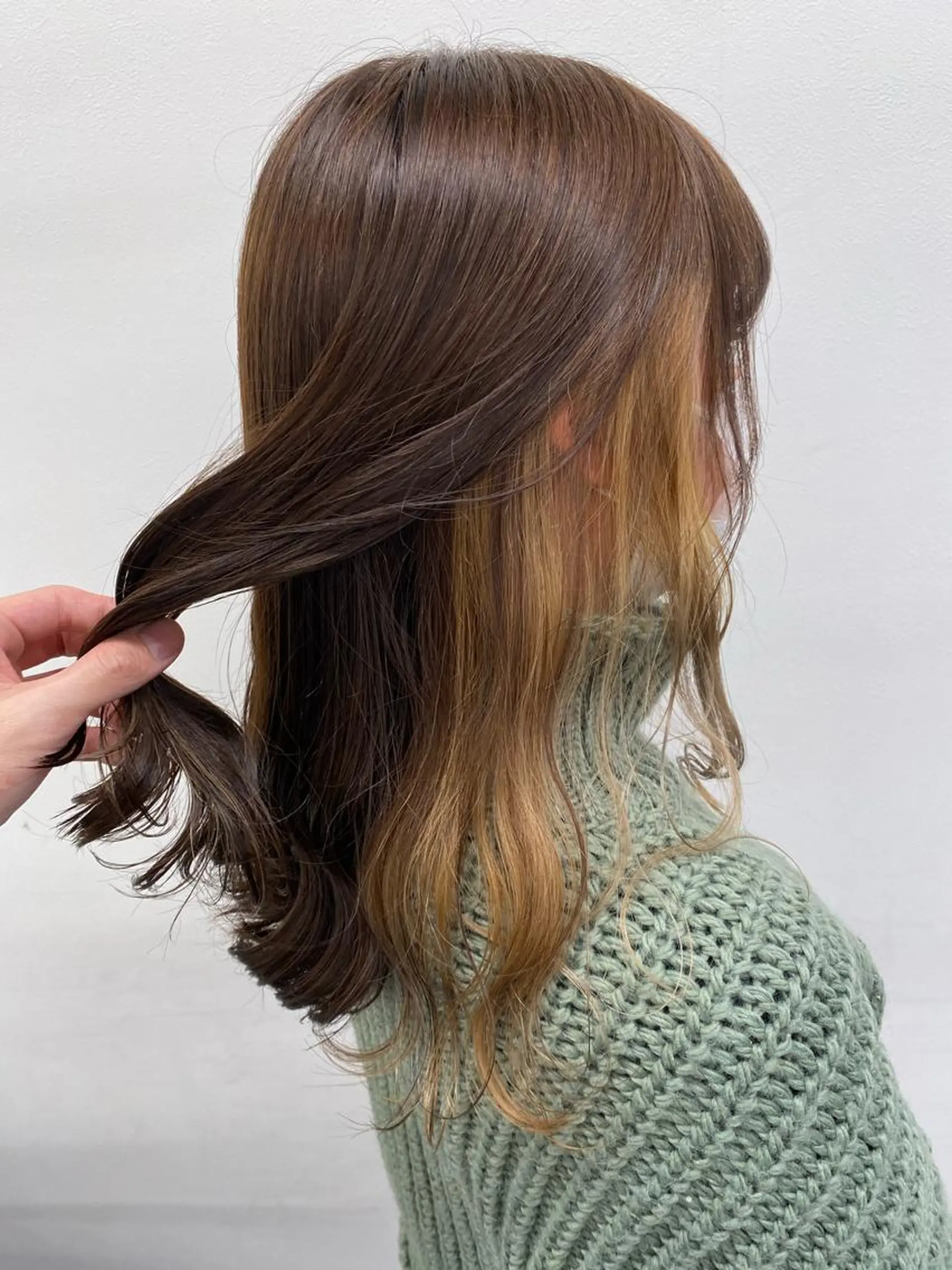 セミロング カラー レイヤー/韓国❣️ 髪質改善/亘紘輝のヘアスタイル
