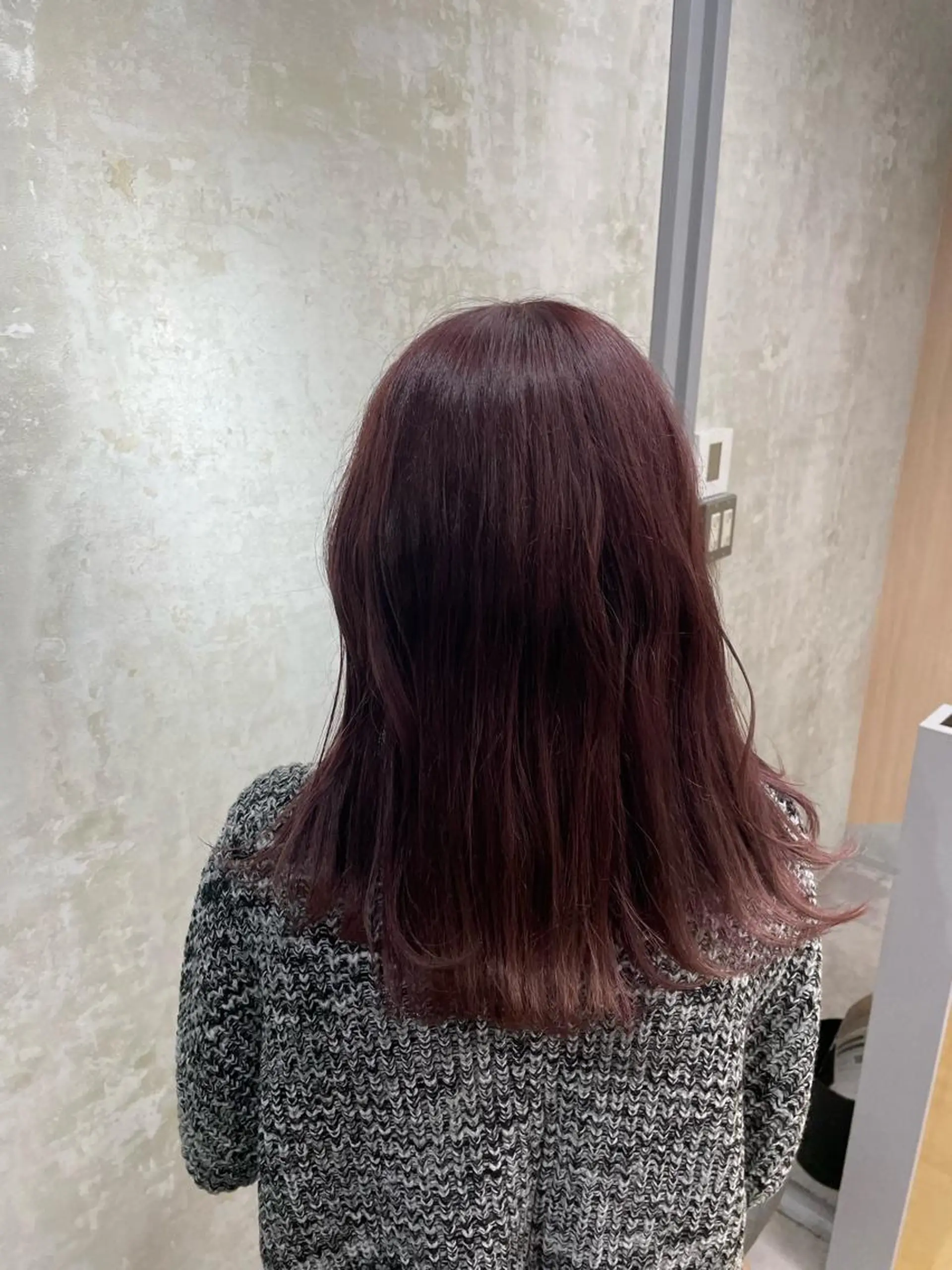 セミロング ヘアカラー blanc hair 西中島MASARUのヘアスタイル