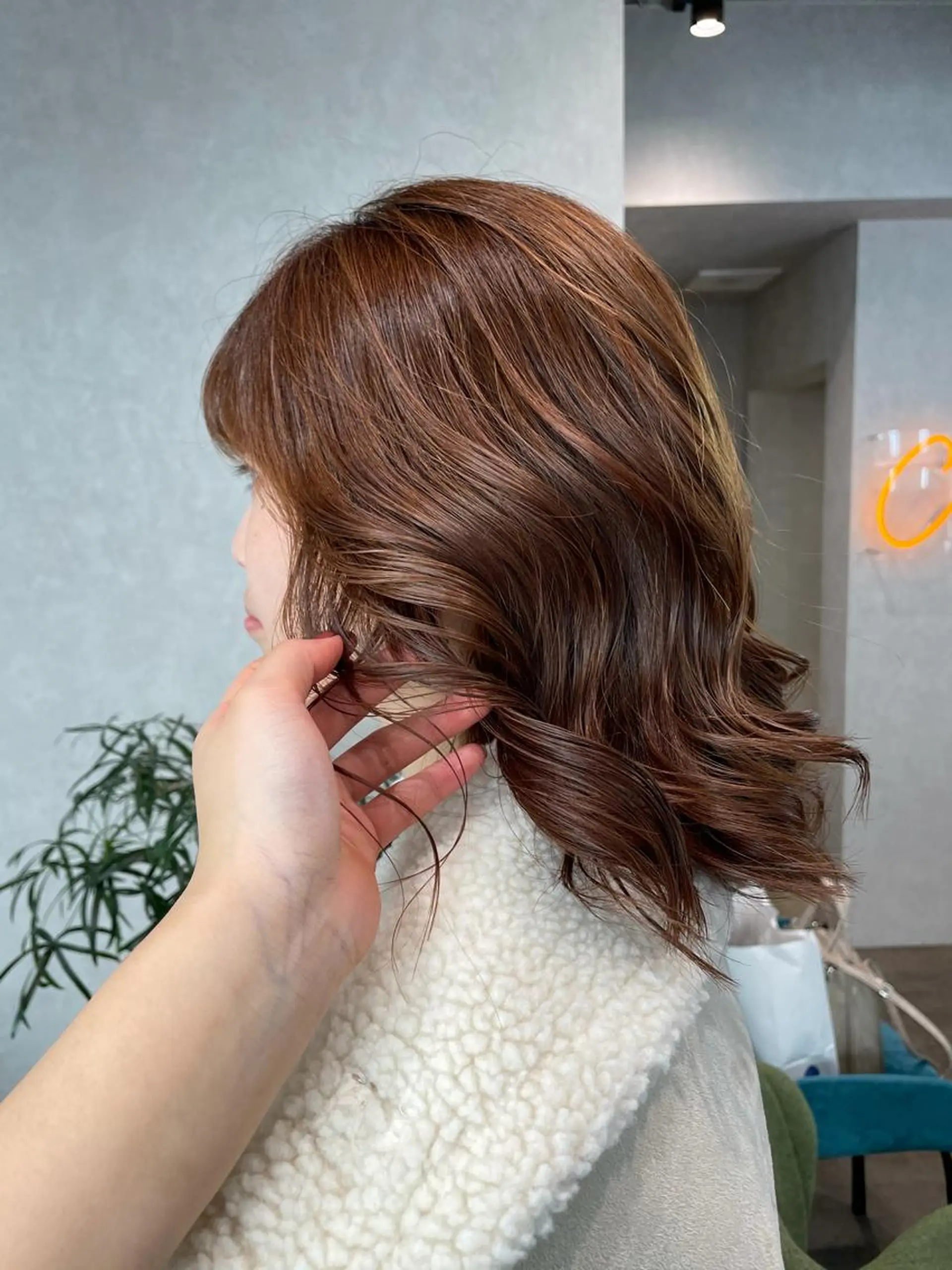 ミディアム カラー カット ヘアカラー ナチュラル透明感🌱 小山美樹子のヘアスタイル