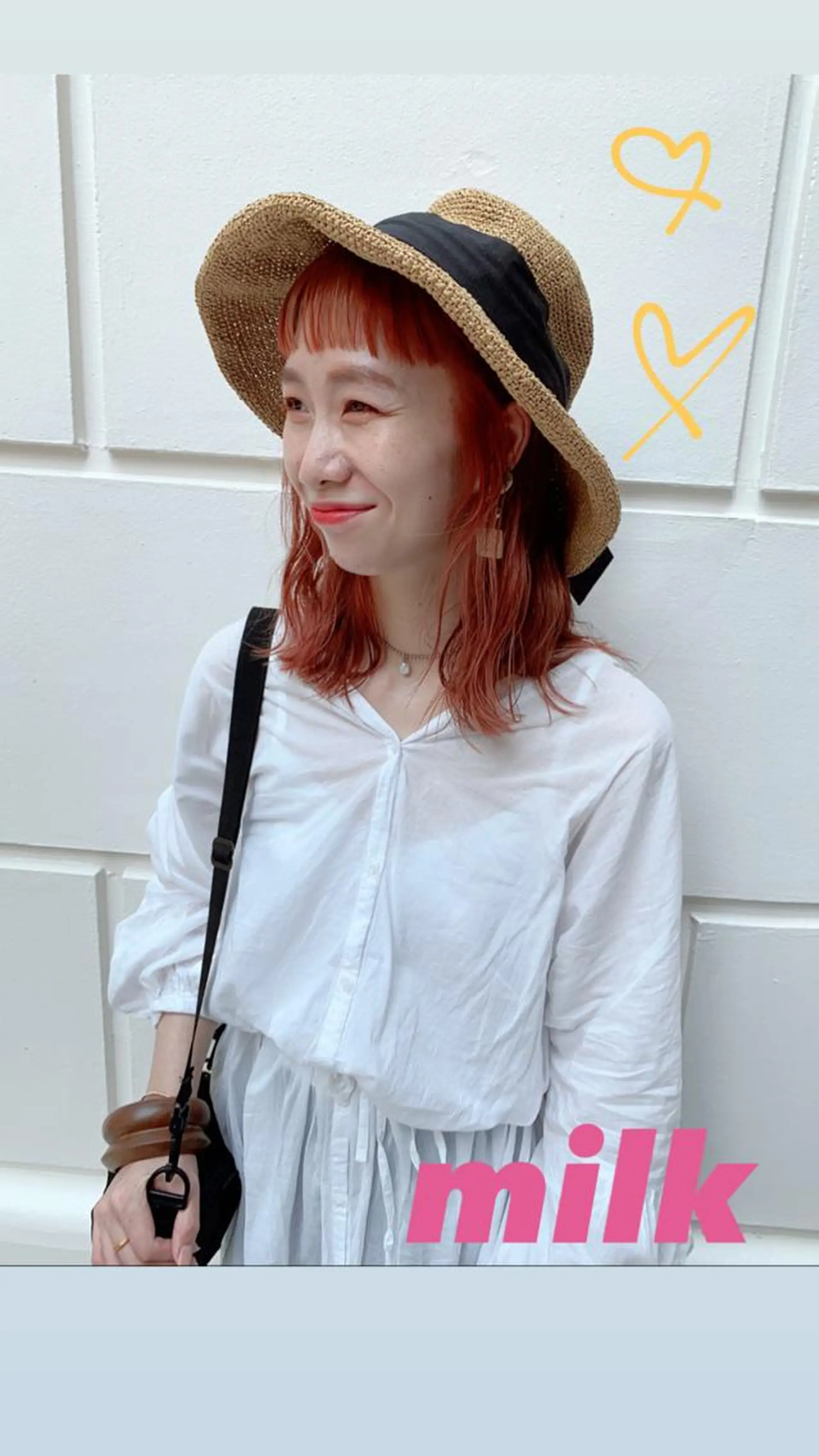 ミディアム カラー パーマ ヘアカラー la fith所属・rico_by ヘアとアイブロウのヘアスタイル