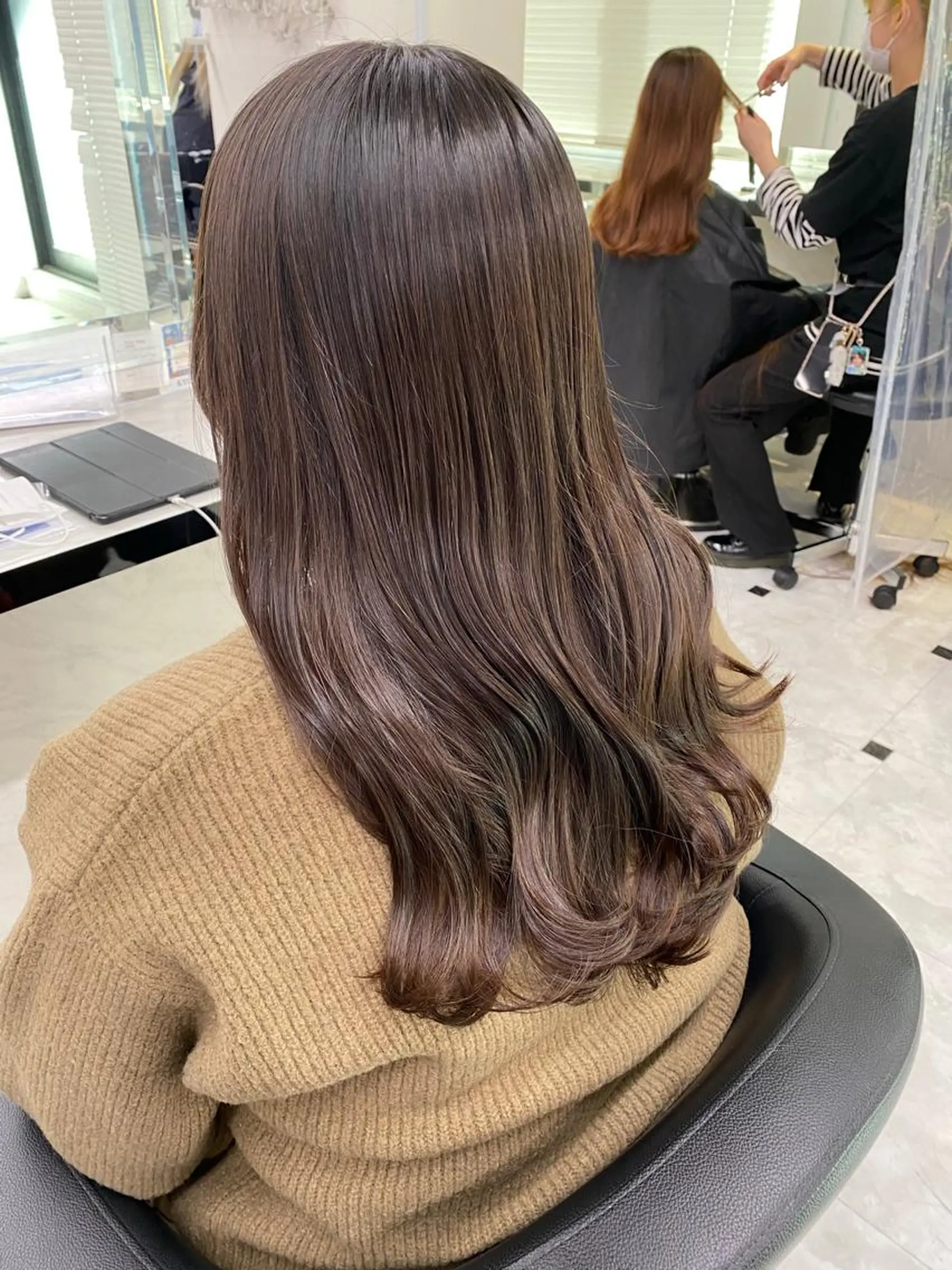 ロング カラー ダブルカラー 韓国ヘアKYONのヘアスタイル
