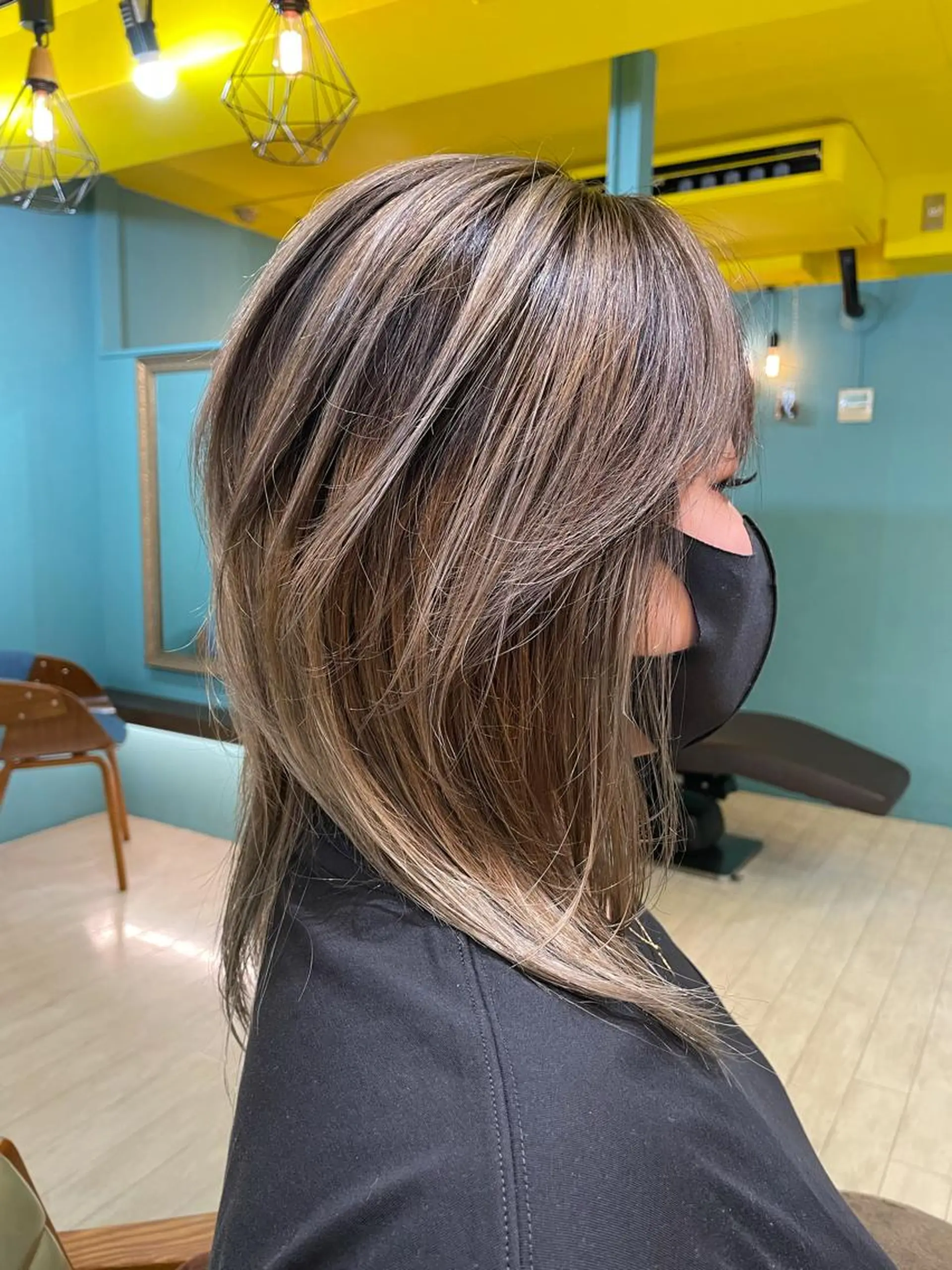 ミディアム レイヤーカット ヘアカラー トリートメント Share Salon Reco【GARDEN】所属・末石 智のヘアスタイル