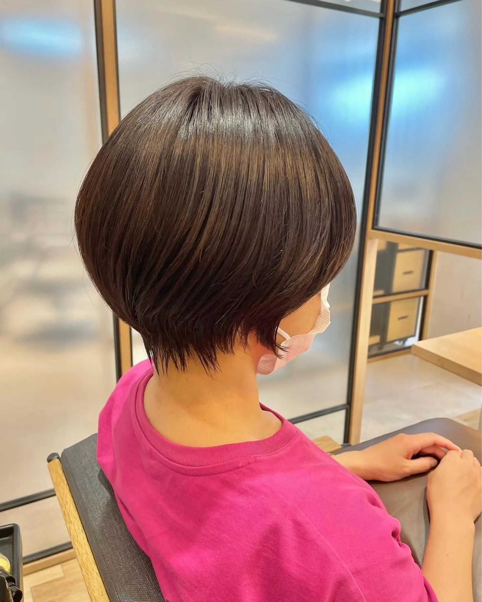 ショート ショートボブ 丸みショート ボブ ハイライト 髪質改善 シノハラ ガクト ショート/白髪ぼかしのヘアスタイル