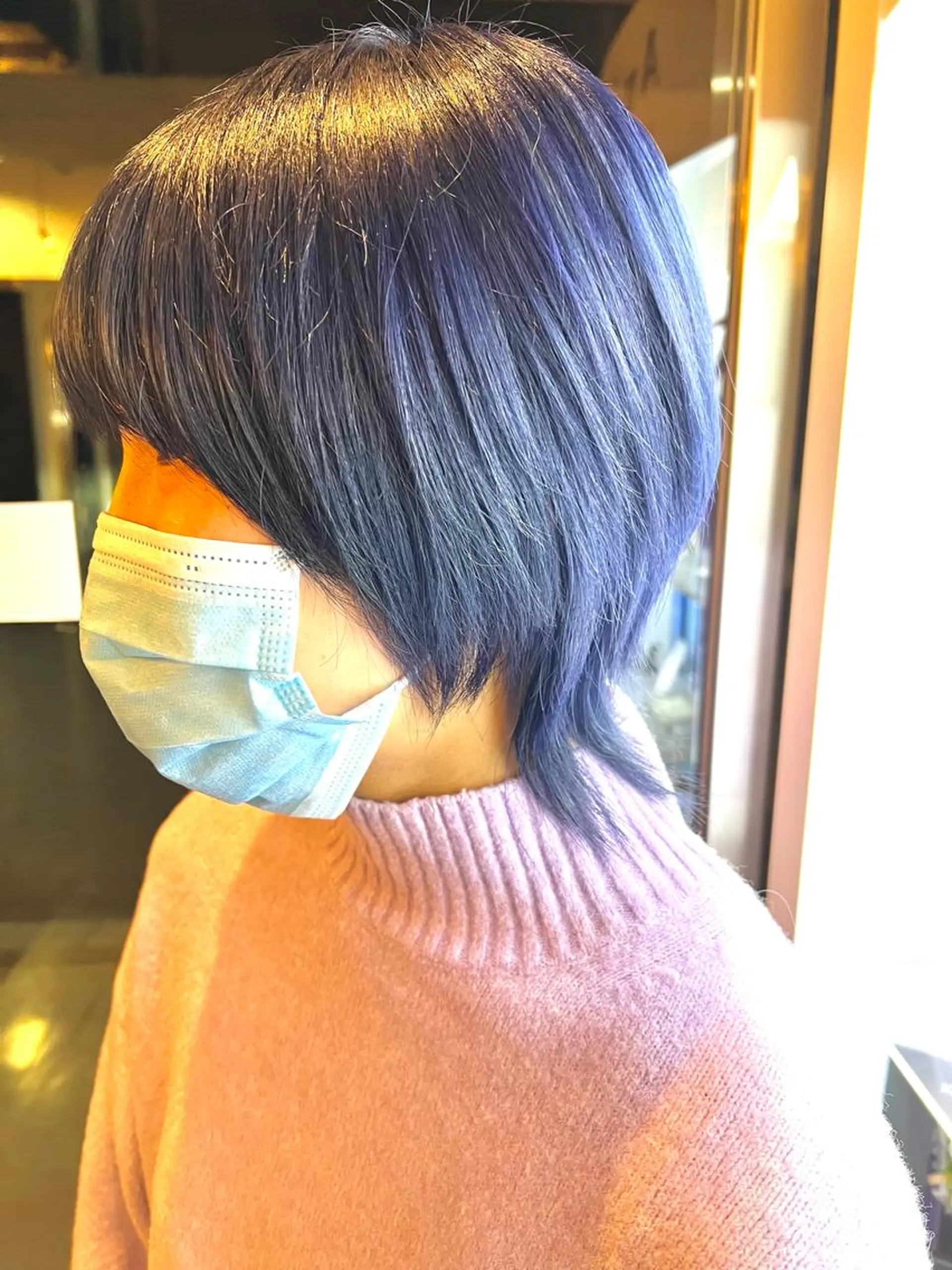 ショート カラー 透明感カラー ネイビーカラー ウルフカット 💎透明感カラー特化 💎TAISEIのヘアスタイル