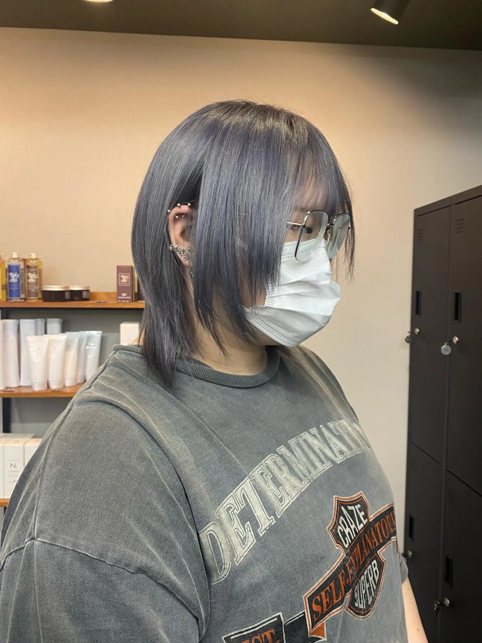 ミディアム maco 艶感ハイトーン🦋のヘアスタイル