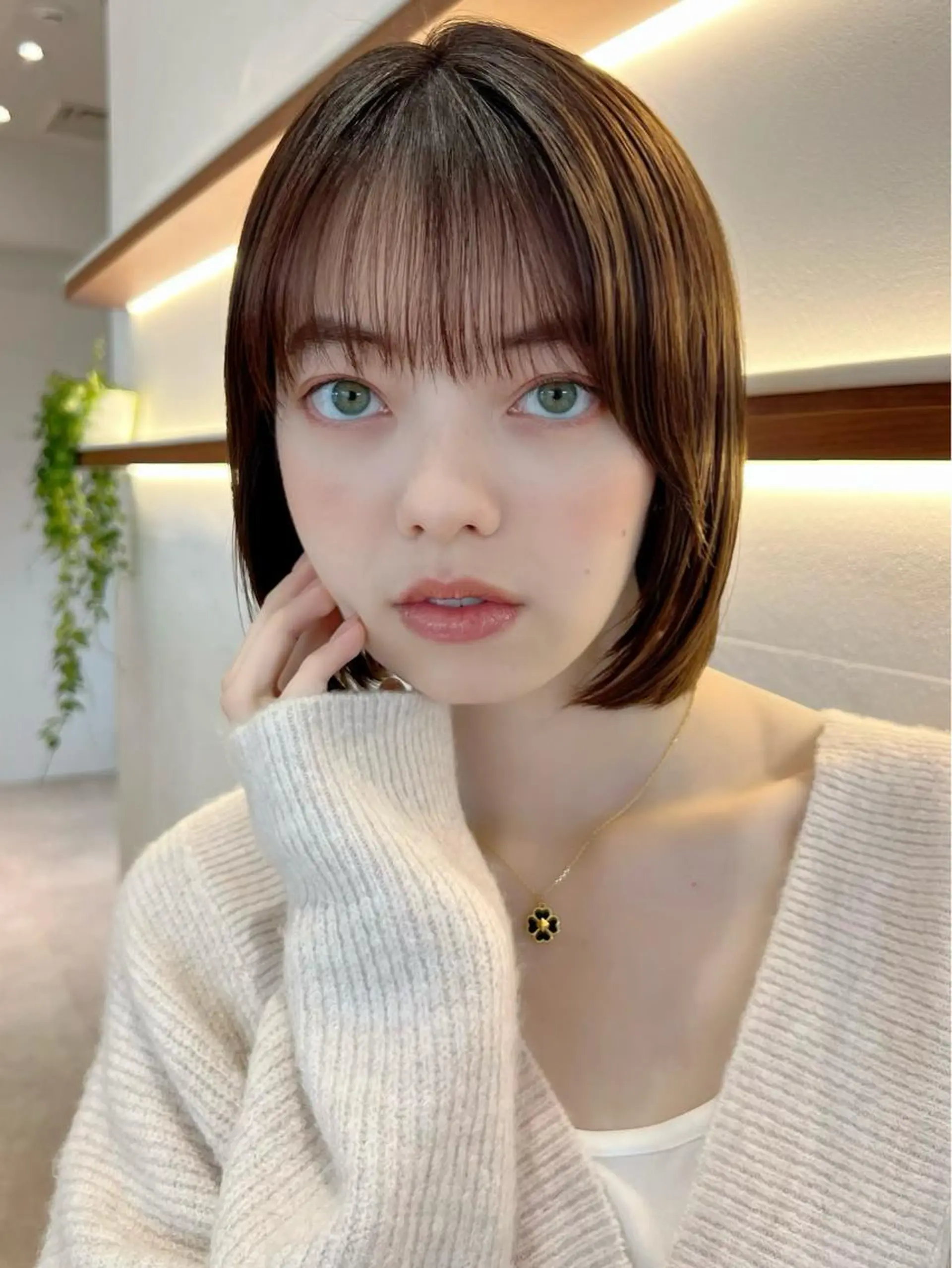 ショート カラー カット ヘアカラー トリートメント ヘアセット 韓国レイヤー🇰🇷 韓国研修◎渋谷カイトのヘアスタイル