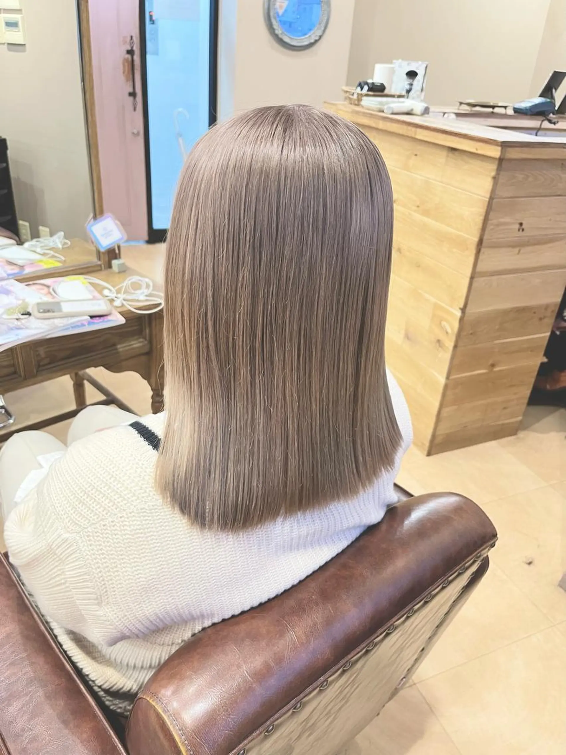 セミロング カラー ヘアカラー トリートメント S.BLOOM 川崎 翔哉のヘアスタイル