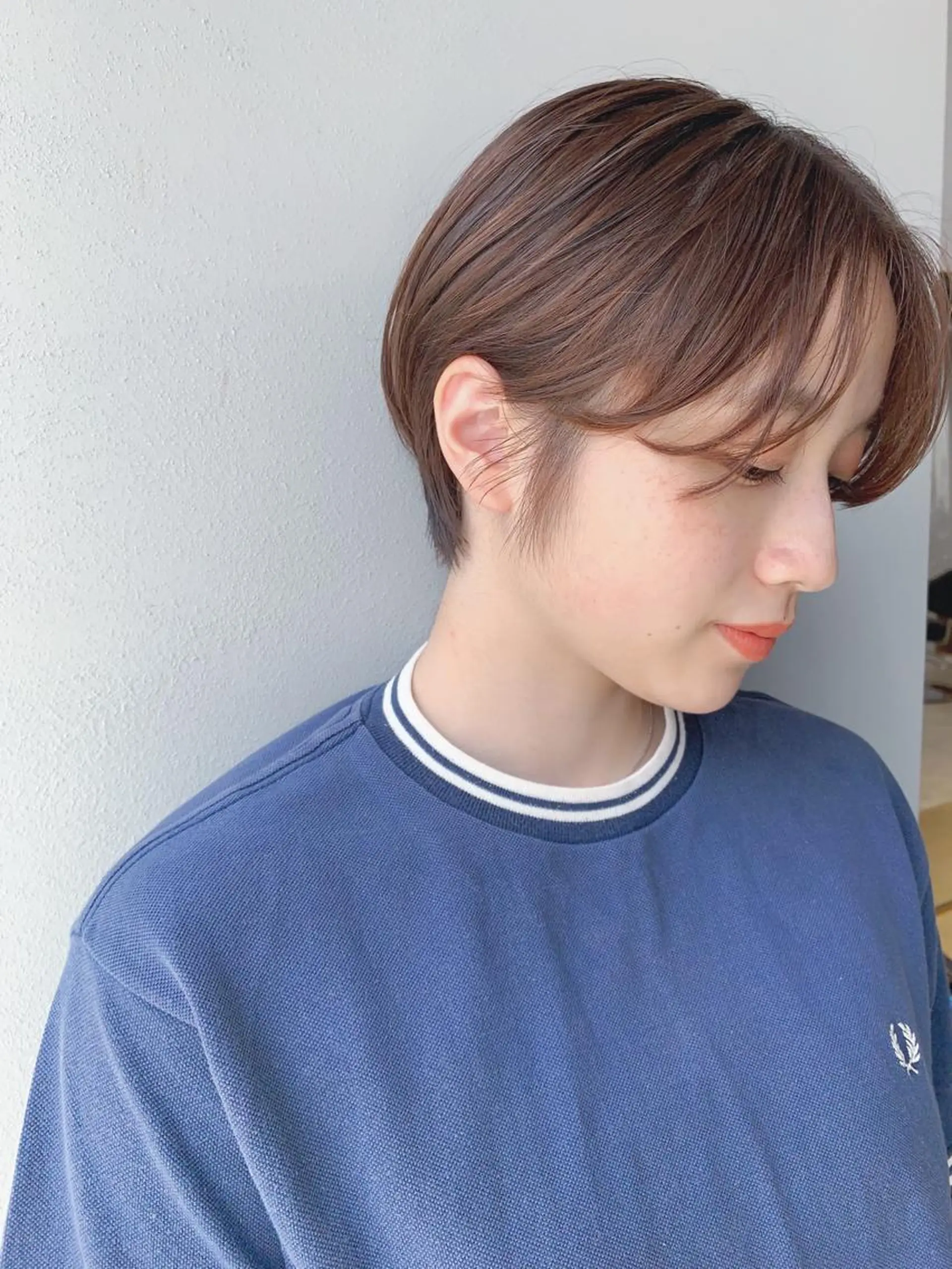 ショート カラー ボブパーマコテ巻き風 パーマNo1深江秀平のヘアスタイル