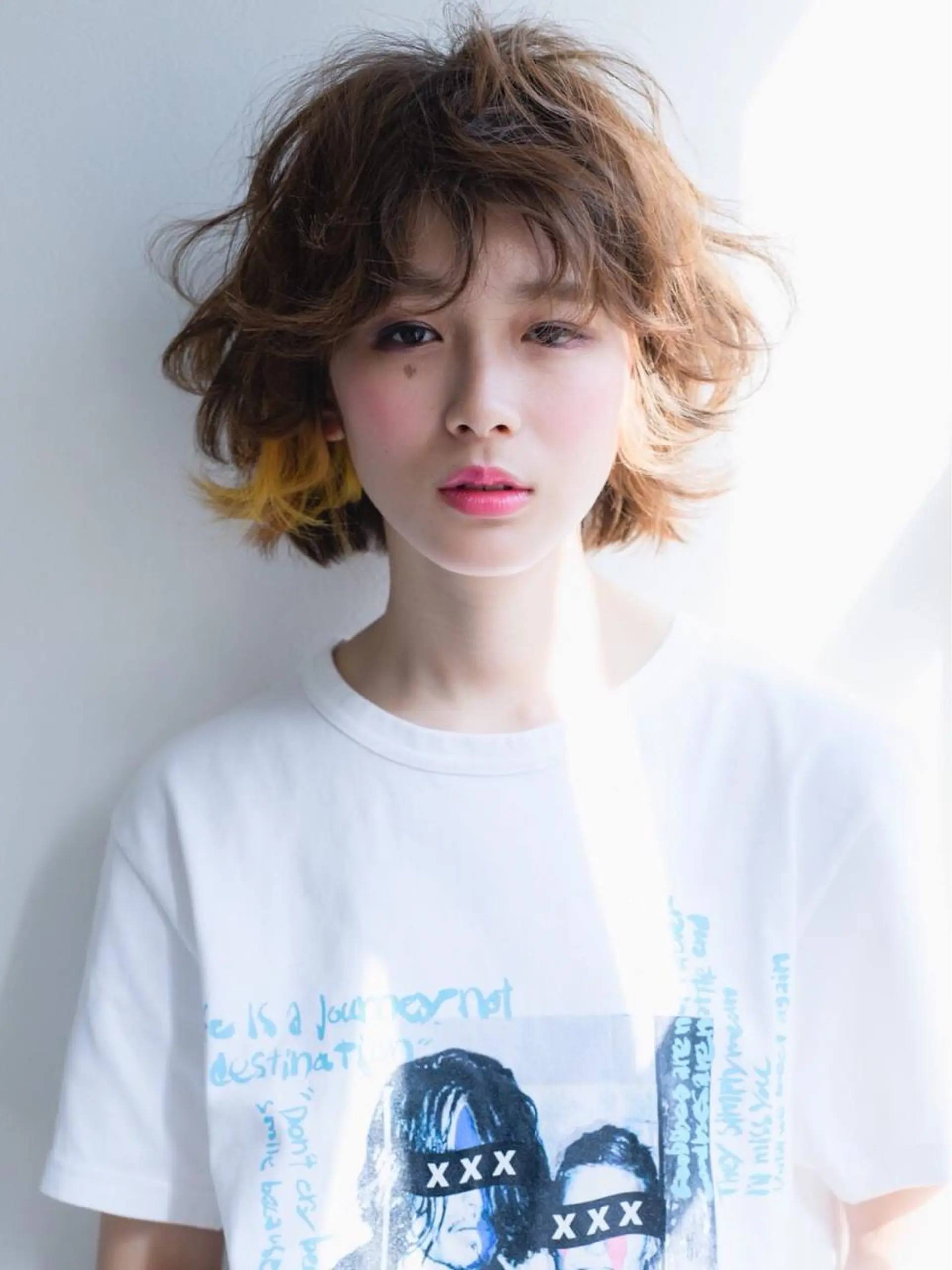 ミディアム カラー パーマ マーブル東京 三軒茶屋 美容室のヘアスタイル