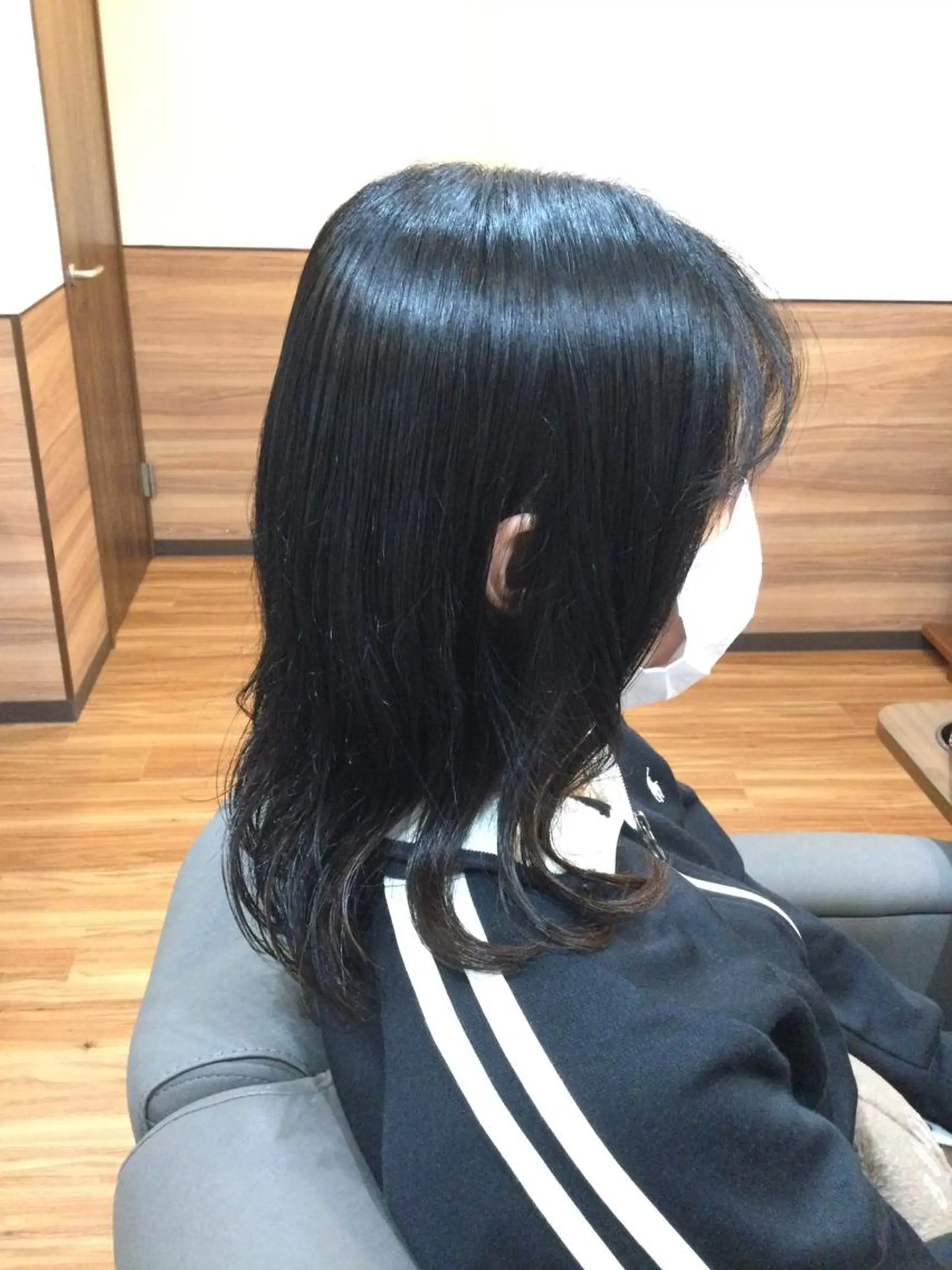 ミディアム 縮毛矯正 Annon プライベートサロンのヘアスタイル