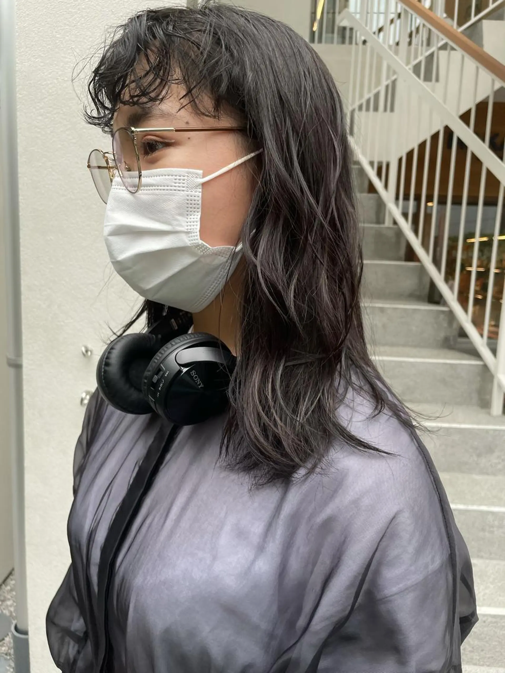 セミロング カラー パーマ ヘアアレンジ satsuki 暖色・ブラウンカラーのヘアスタイル