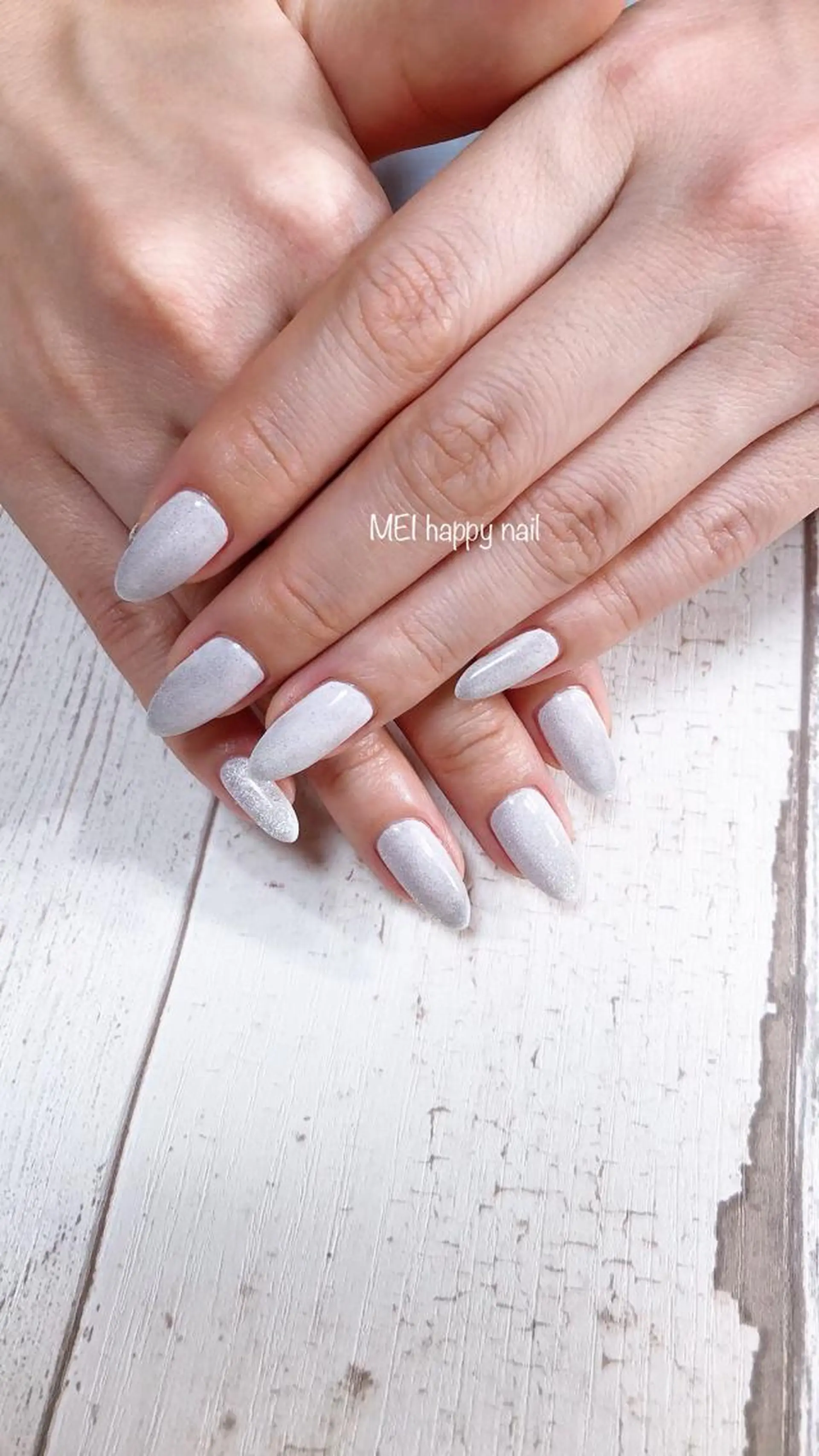 ネイル オーロラネイル ジェルネイル マグネットネイル パラジェル 北浦和 自爪育成ケアのネイルデザイン