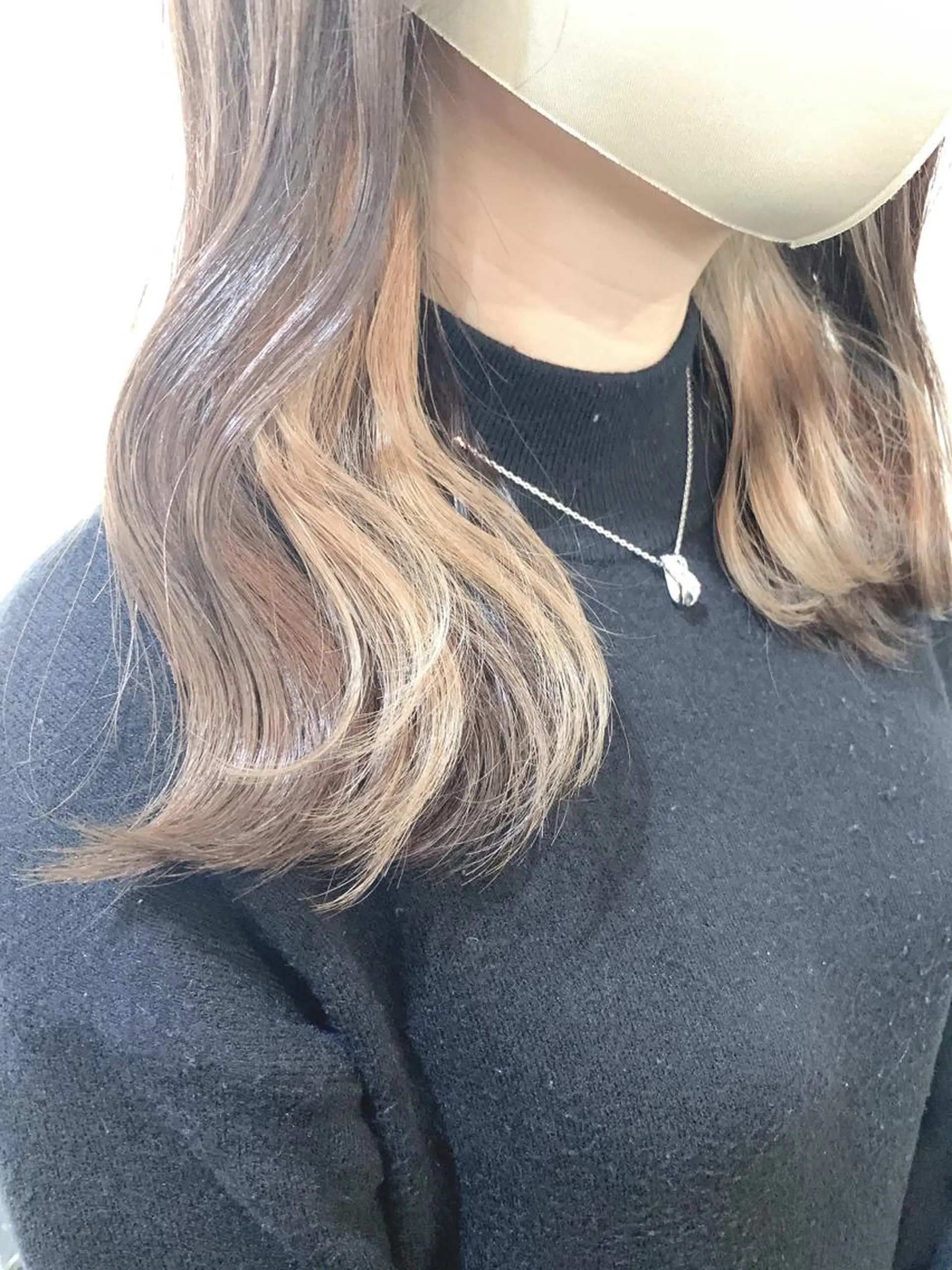 セミロング カラー アディクシーカラー アッシュ バレイヤージュ ミストバング ベージュカラー ヘアカラー トリートメント ヘアセット 髪質改善色素改善特化 keiのヘアスタイル