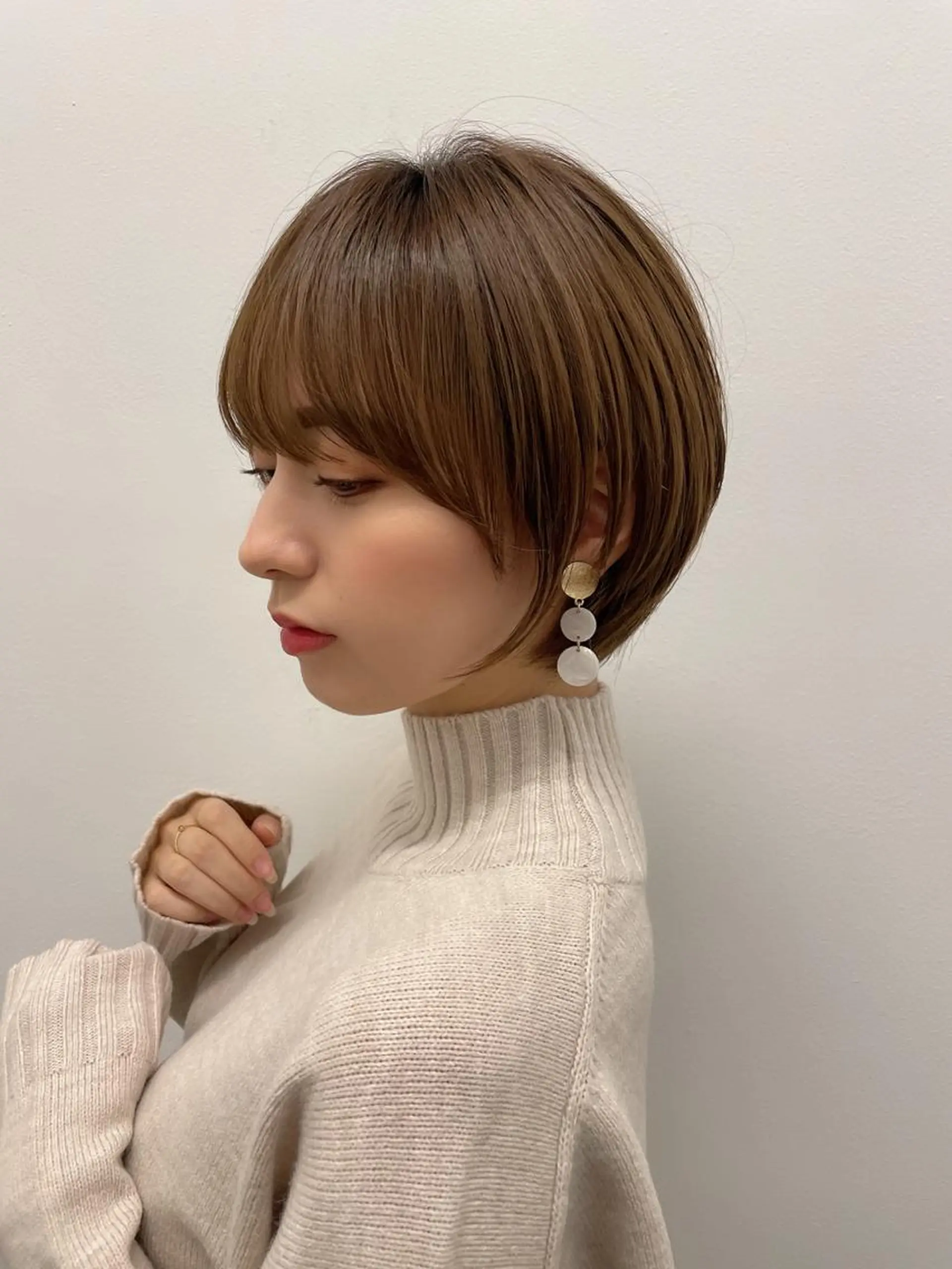 ショート カット ヘアカラー トリートメント 縮毛/ショート/ ボブ/レイヤー/小原のヘアスタイル