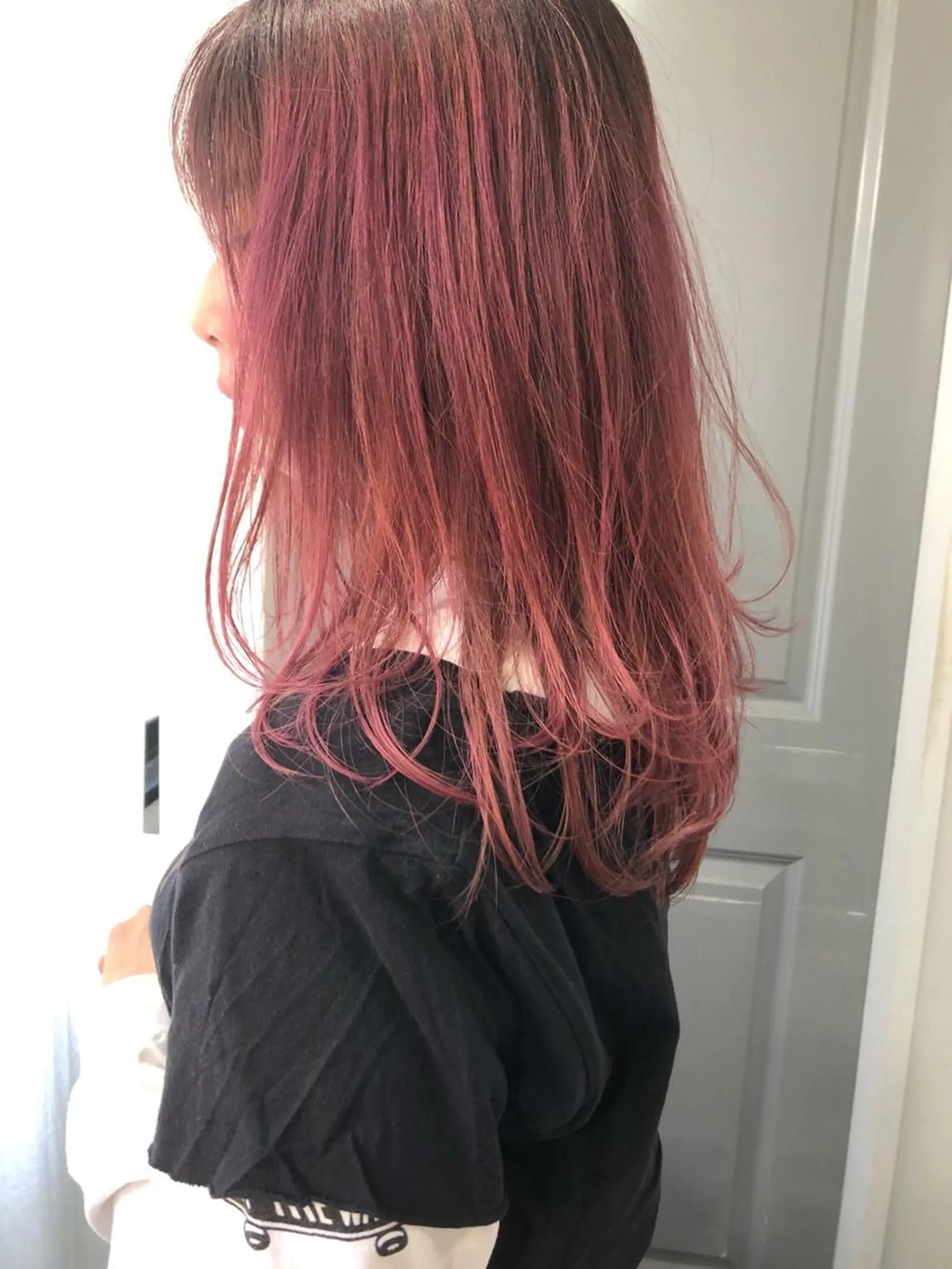 ロング カラー ブリーチ ケアブリーチ ピンクカラー Pia hair Design Yakuin所属・Pia ツボイ ケイタのヘアスタイル