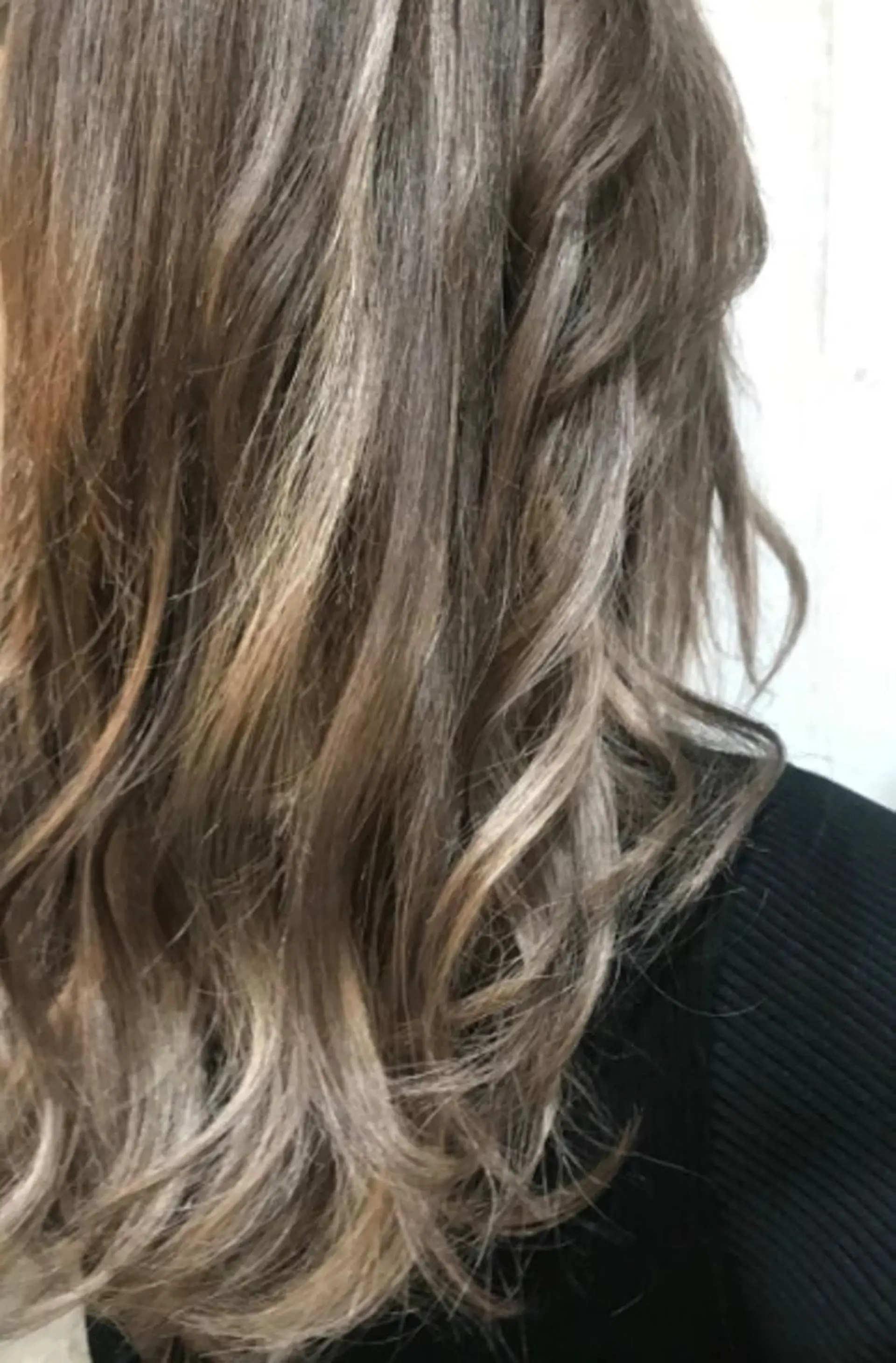 ロング カラー パーマ ヘアアレンジ チビ編み込みエクステ シールEXどぅ〜すのヘアスタイル