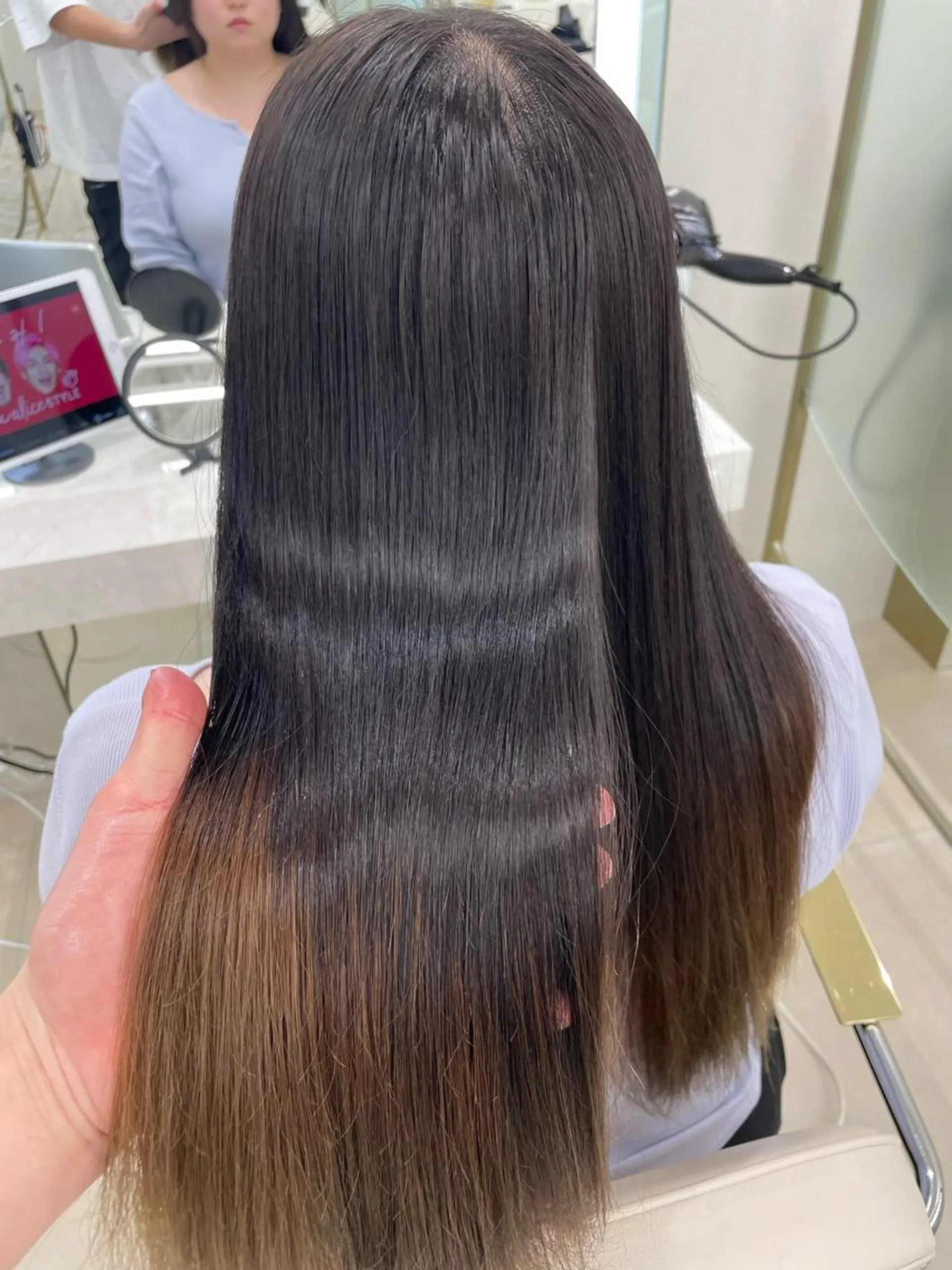 ロング 縮毛矯正 COA GINZA 空也/前髪/顔まわりのヘアスタイル