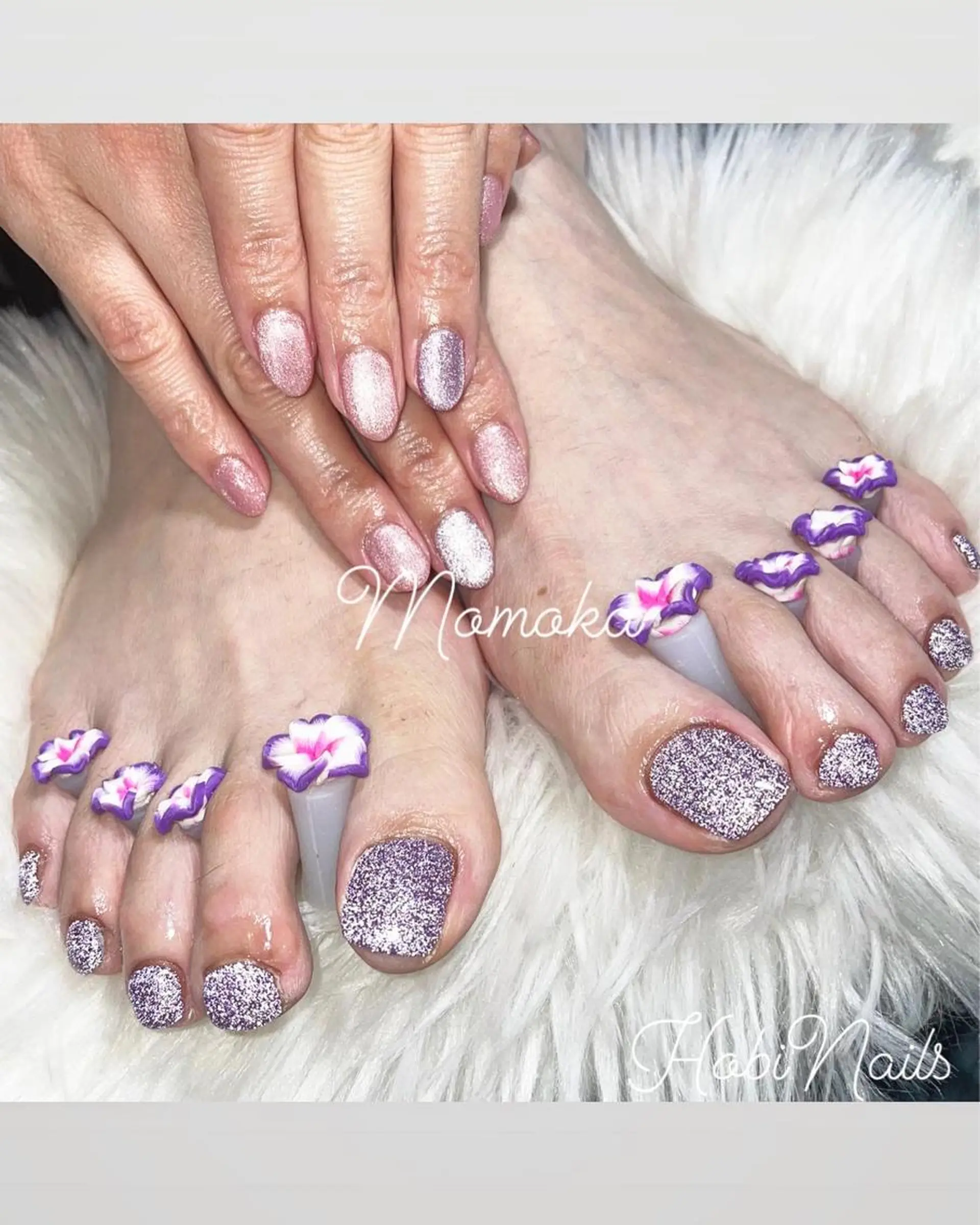 ネイル フラッシュネイル フットネイル マグネットネイル momoka_nails所属・Momo Nailsのネイルデザイン
