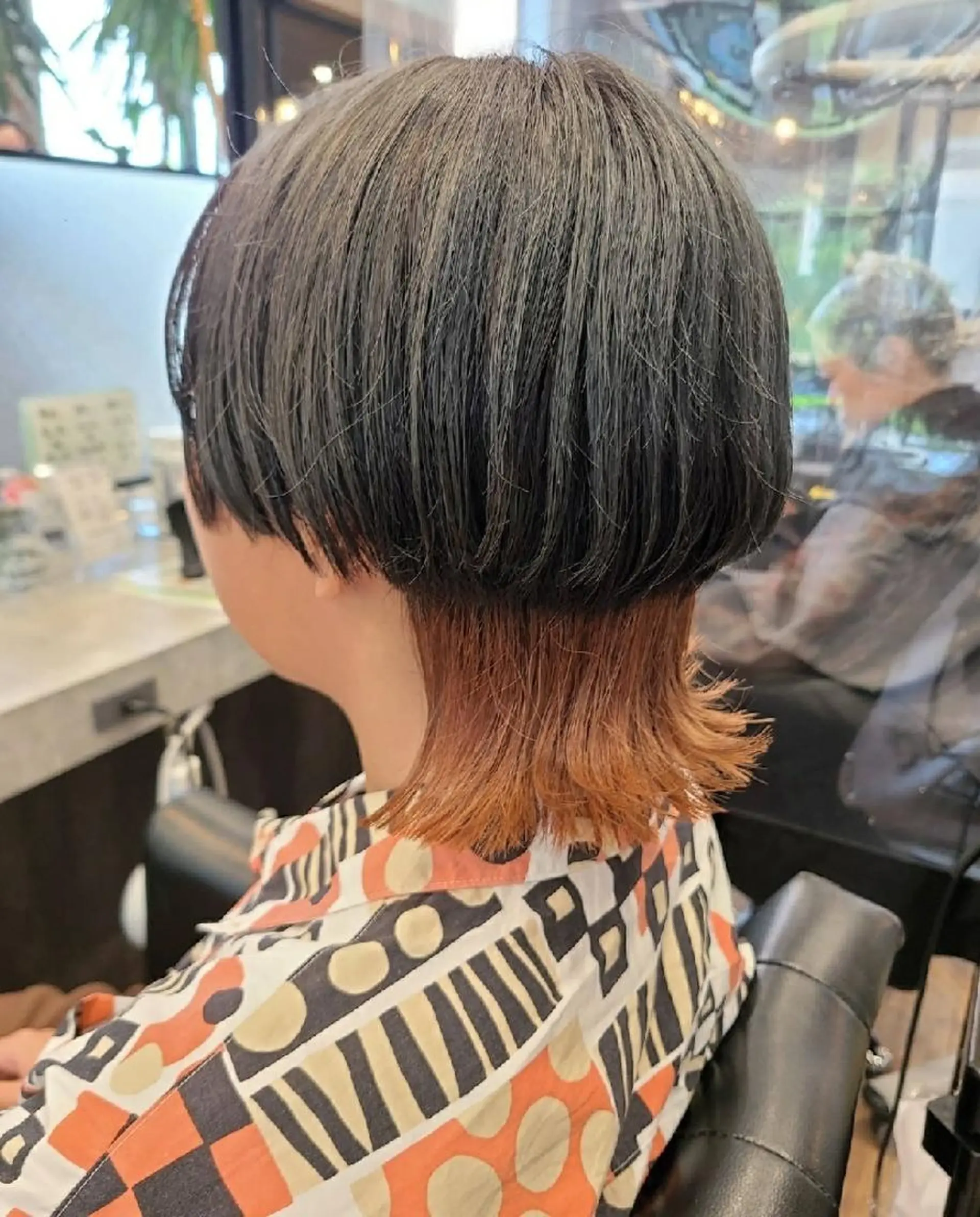 ミディアム カラー アッシュ オレンジ ヘアカラー 関口 友菜のヘアスタイル