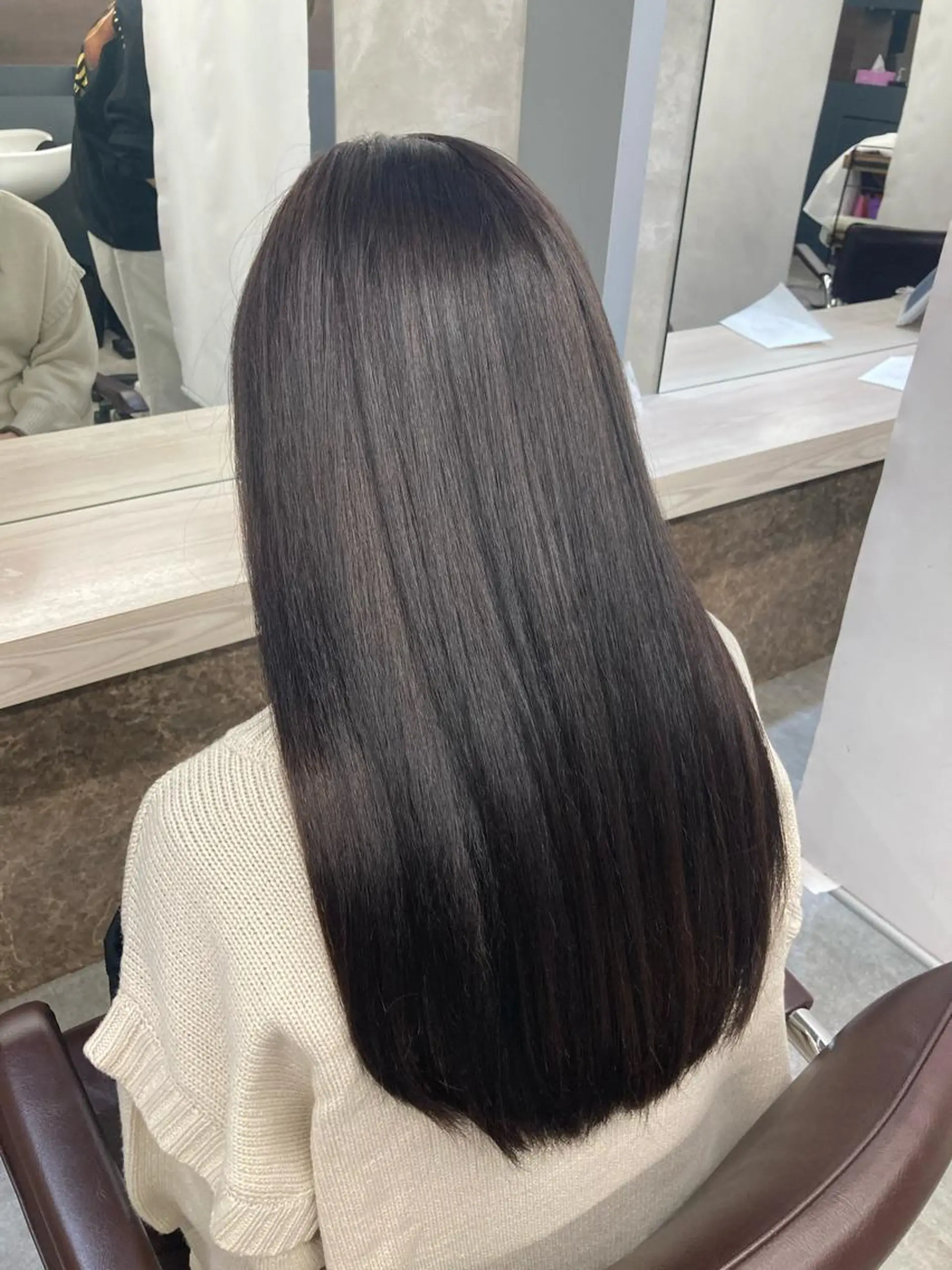 ロング カラー ブラウンカラー ラベンダーカラー ヘアカラー トリートメント ブリーチ&似合せボブ 田中寛十のヘアスタイル