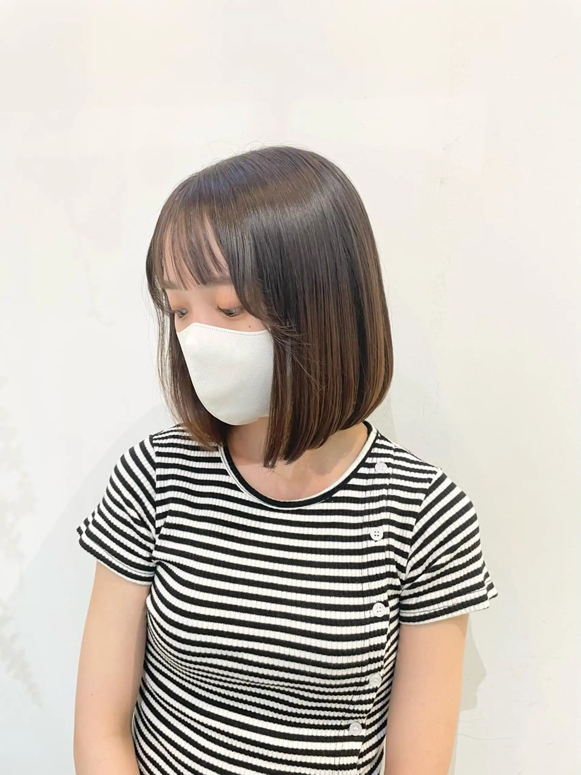 ミディアム ヘアカラー トリートメント 髪質改善カラー🤍 エクステ✨君島由実子のヘアスタイル