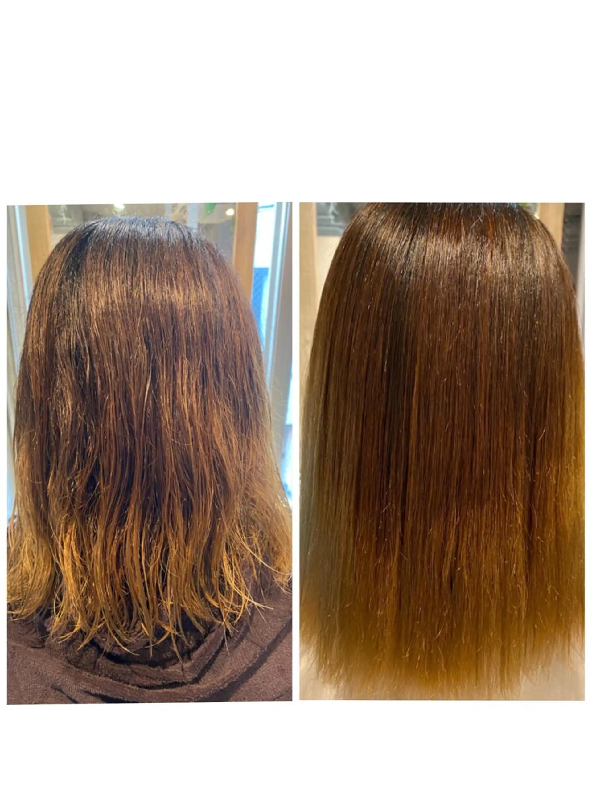 セミロング カット 縮毛矯正 トリートメント ヘアセット 透明感ブリーチ ハイトーンウエダのヘアスタイル