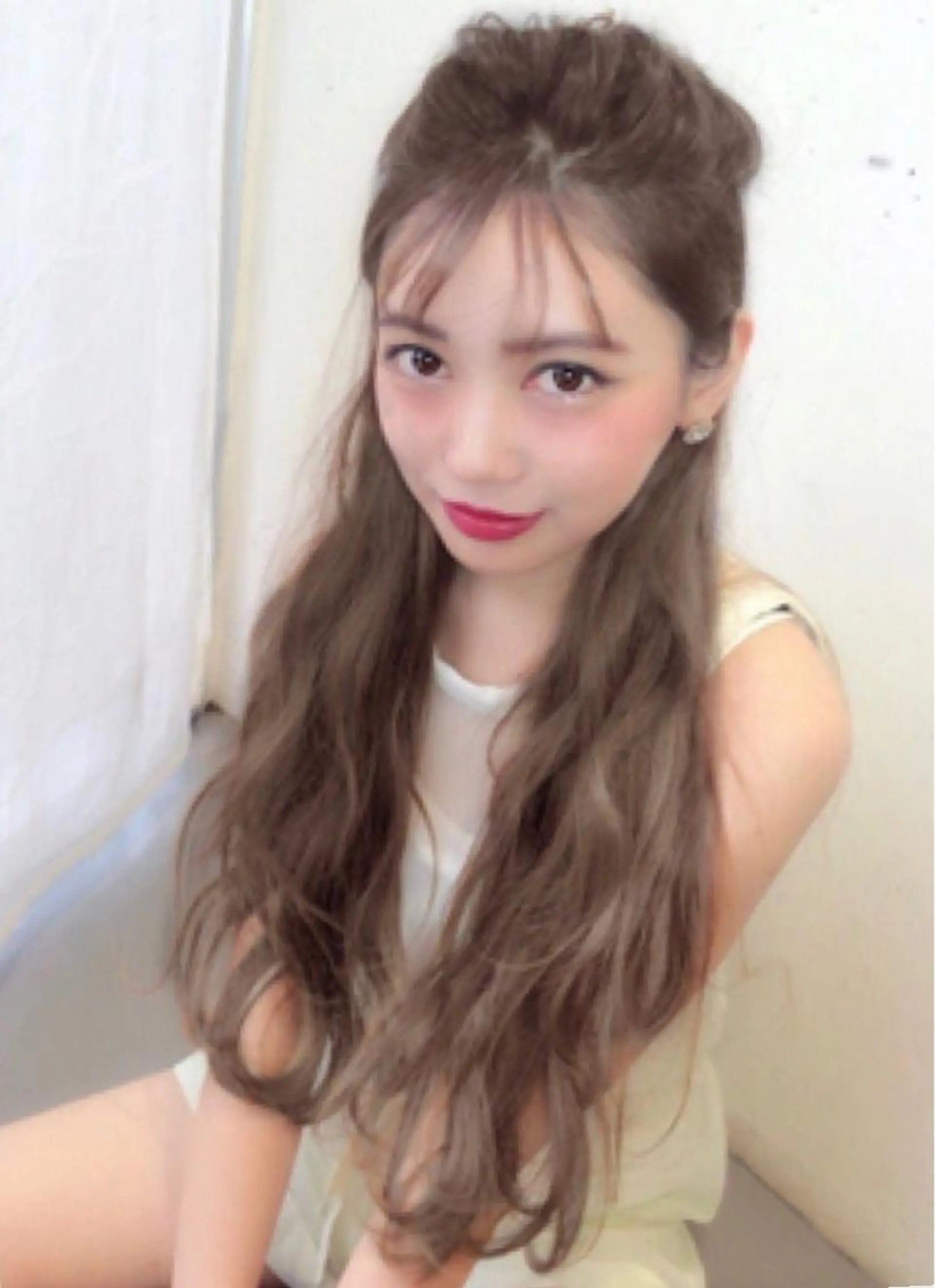 ロング カラー PINQ she by ANGELICA所属・MA RIのヘアスタイル