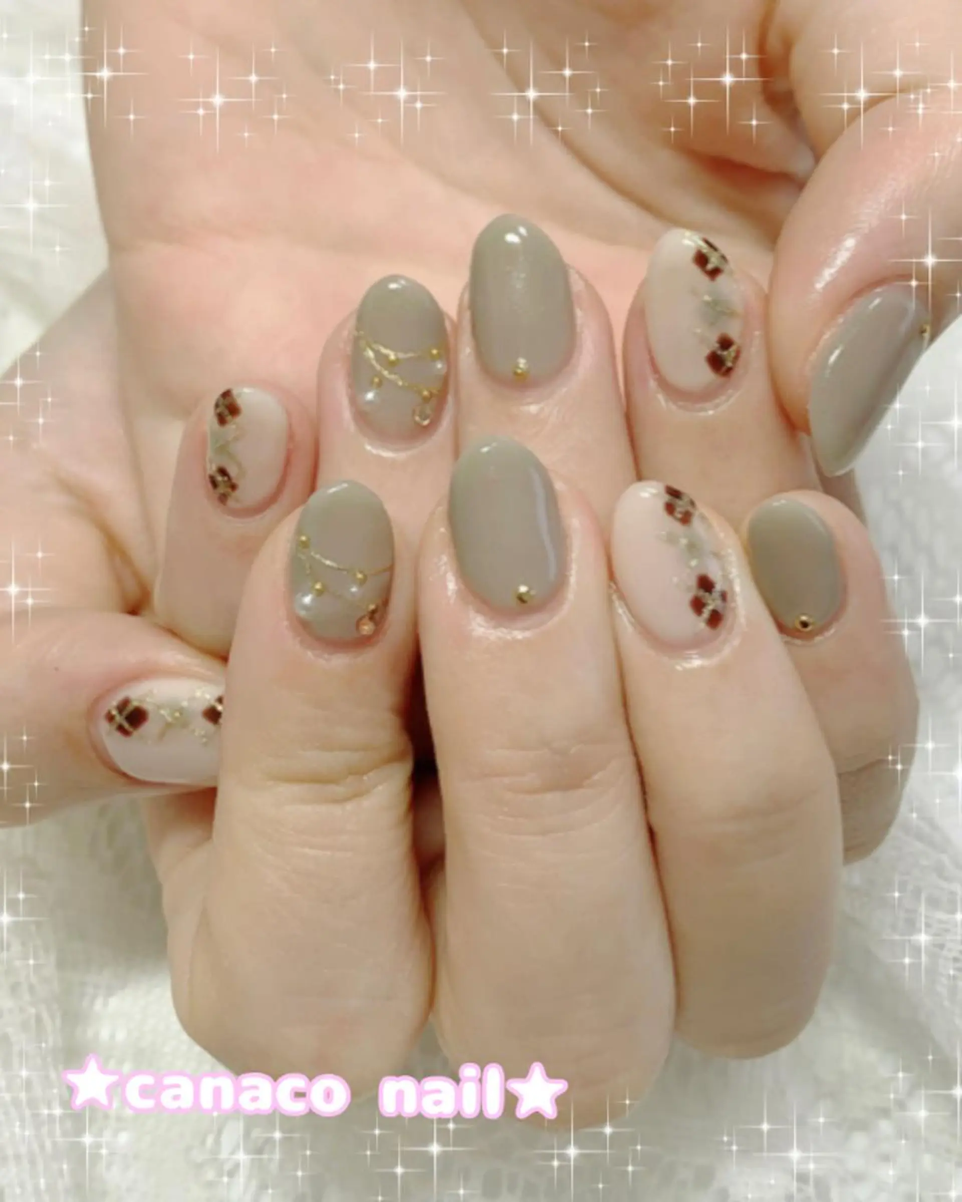 ネイル オフィスネイル ストーンネイル ハンドネイル ハンドケア Felice所属・ベテランネイル cnc  nailのネイルデザイン