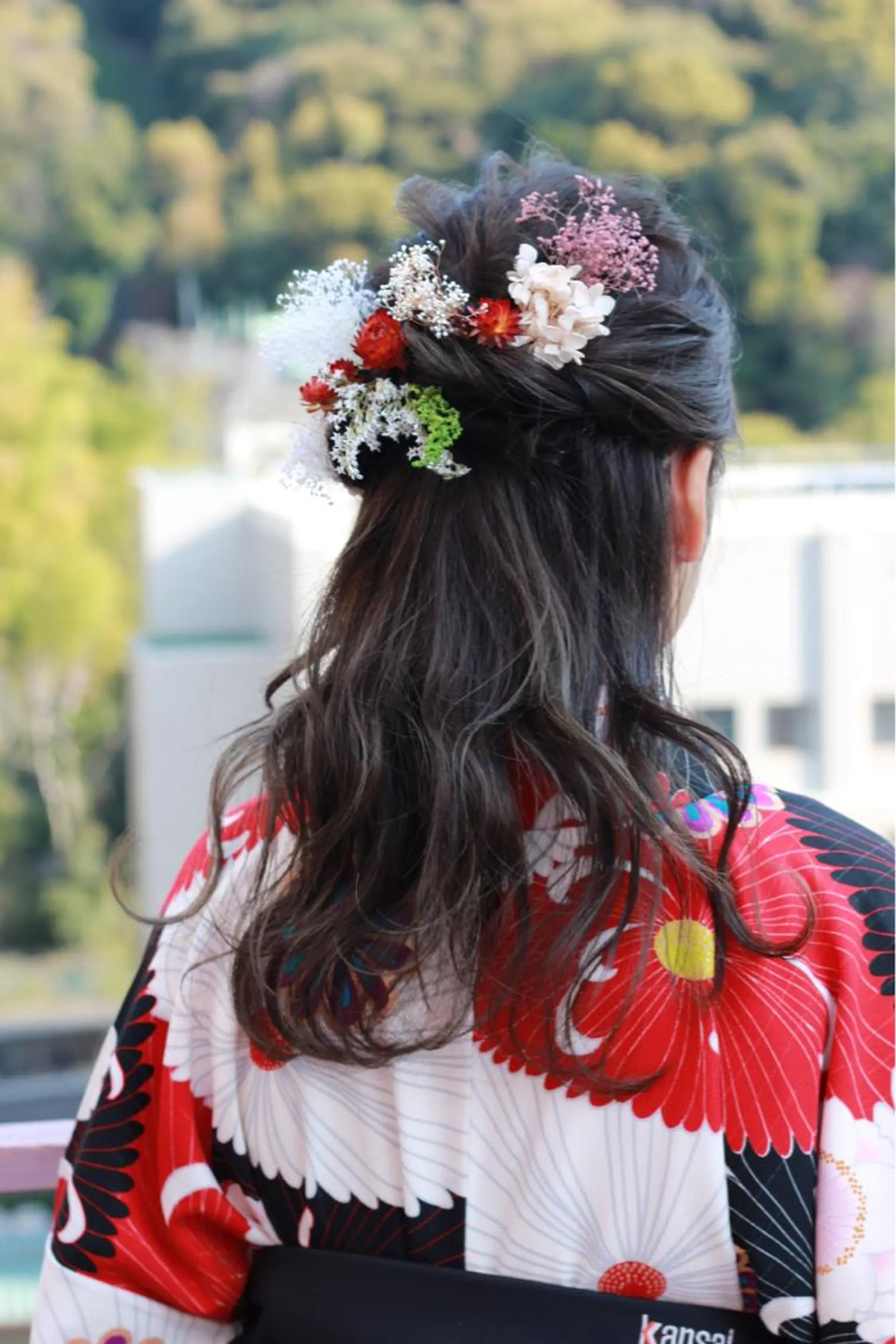 ロング ヘアアレンジ ハーフアップ 卒業式のヘアスタイル ヘアセット Viage （ビアージュ）のヘアスタイル