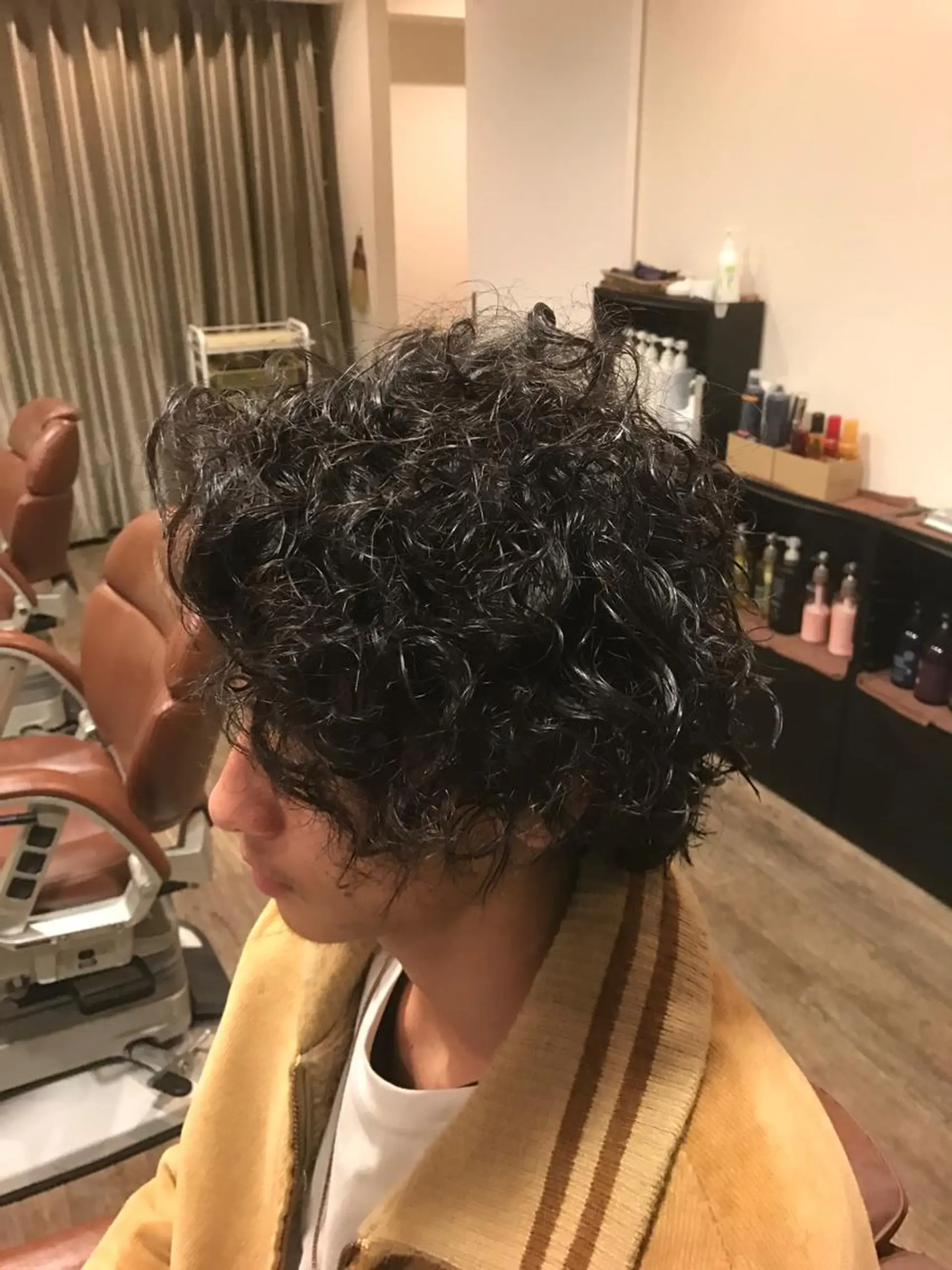 セミロング パーマ メンズ メンズパーマ セミロングパーマ スパイラルパーマ FRISEUR smile&gentleman所属・【川西能勢口駅1分】 木村　翔乃佑のヘアスタイル