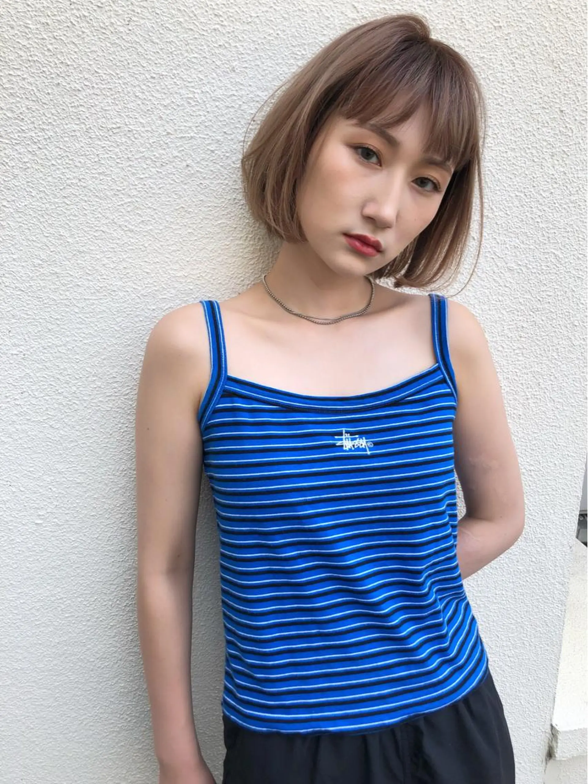 ミディアム カラー ベージュカラー ブリーチ ケアブリーチ ハイトーンカラー Pia hair Design Yakuin所属・Pia ツボイ ケイタのヘアスタイル