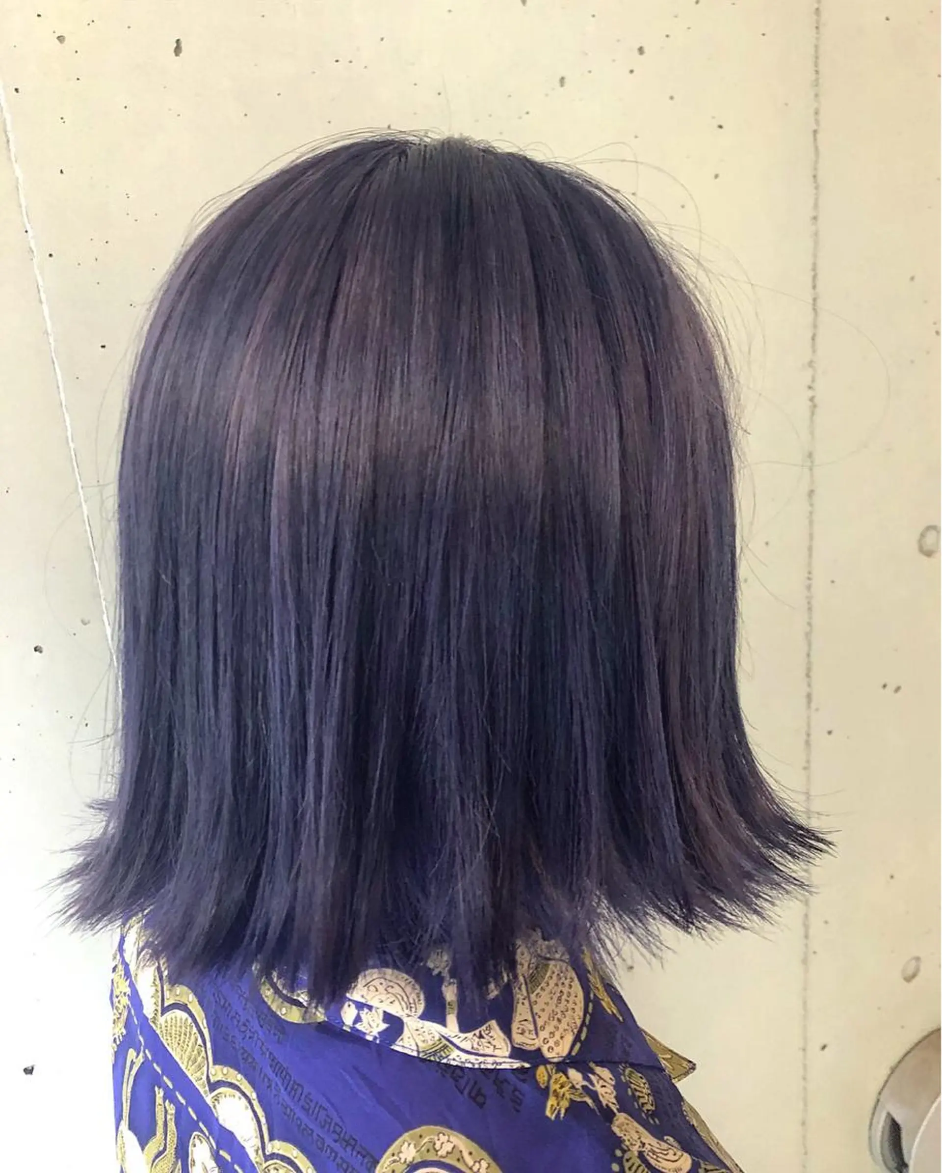 ミディアム カラー パーマ ヘアアレンジ メンズ キッズ ネイル マツエク・マツパ ブルーカラー ブルーバイオレット バイオレットカラー ブルー 新宿/髪質改善/ 美髪矯正✨浅江通友のヘアスタイル