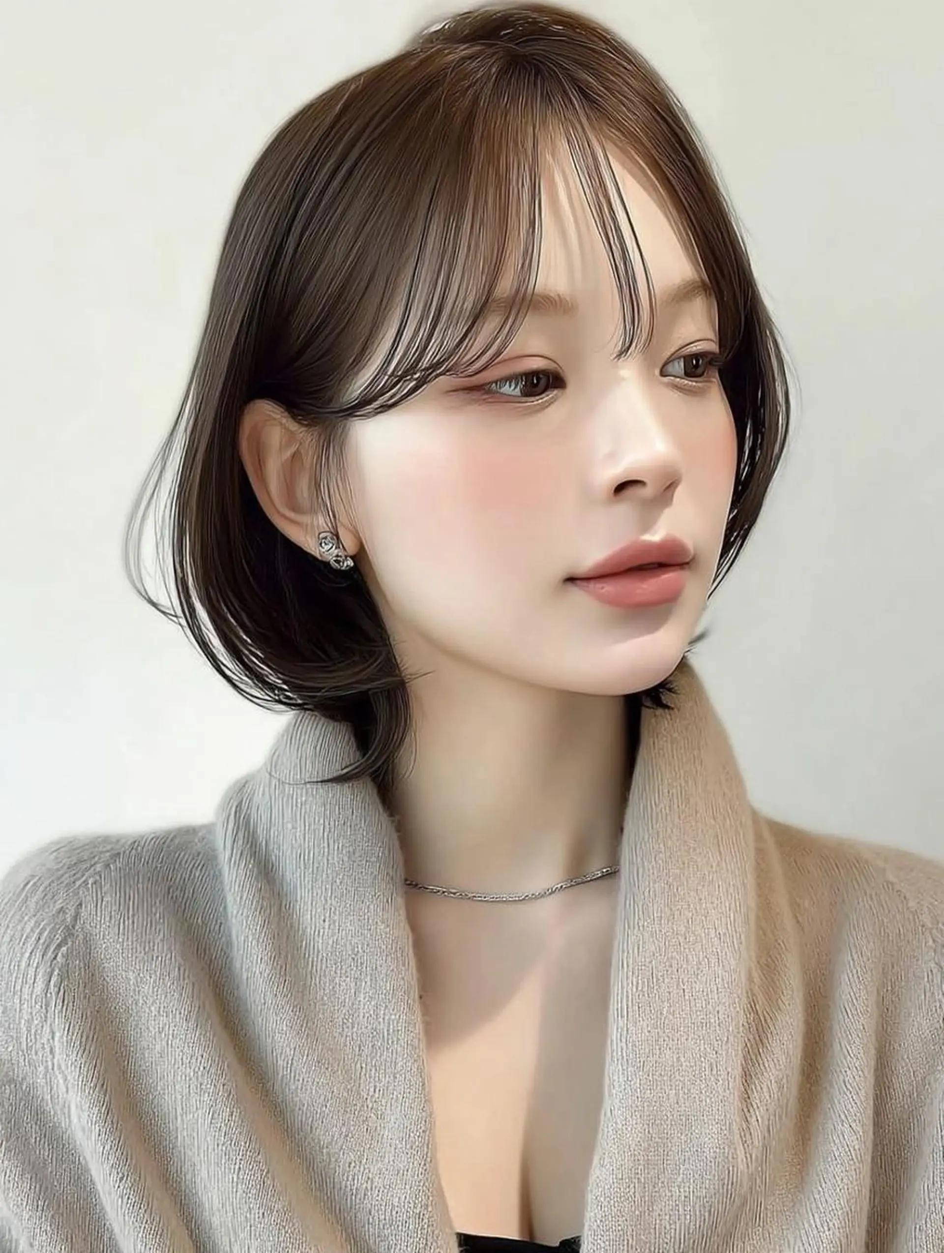 ミディアム ヘアアレンジ 髪質改善 韓国風ヘア レイヤーカット 似合わせカット シースルーバング カット ヘアカラー Ayumu /京都/西院のヘアスタイル