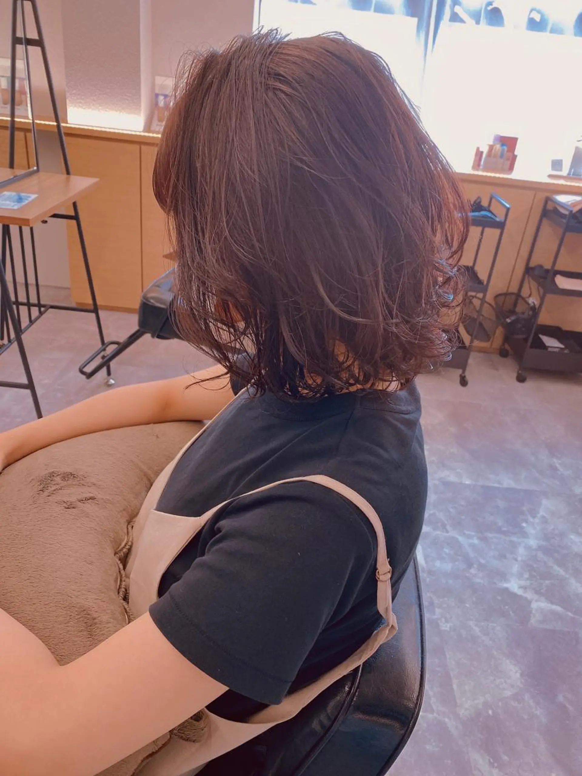 ミディアム カラー ボルドーカラー Emitas.柳通り店所属・山﨑 大暉【ダブルカラー】のヘアスタイル