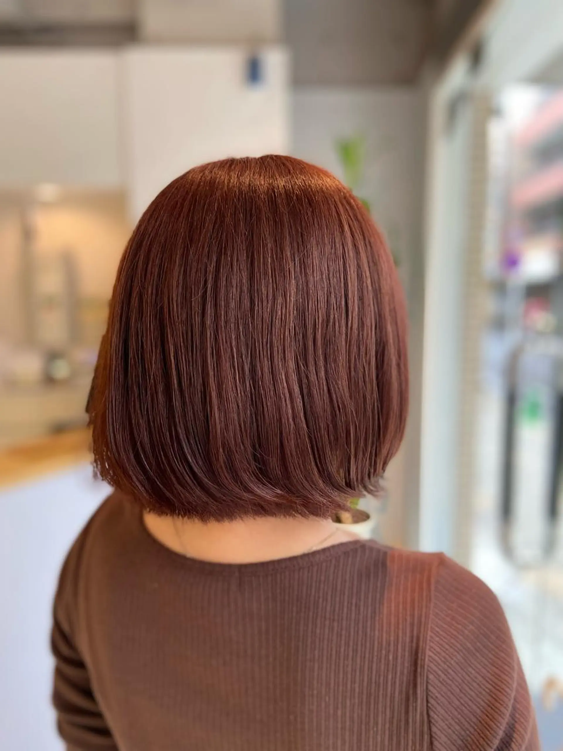 ショート カラー ブリーチ ブラウンカラー ブリーチなしカラー ピンクカラー ピンクブラウン ヘアカラー トリートメント 菊地 美憂のヘアスタイル